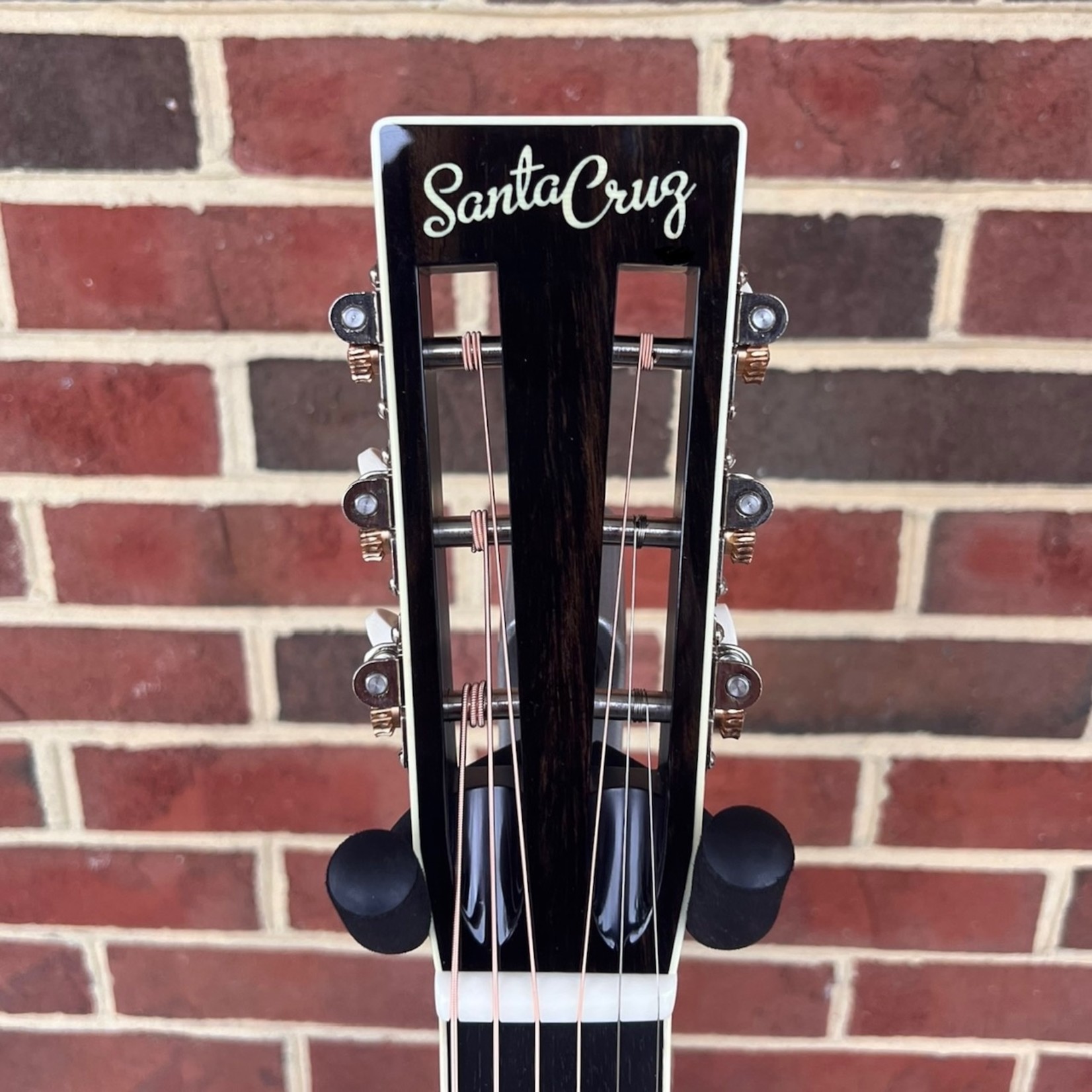 Santa Cruz Custom H/13 for Tyler Badgett, Adirondack Spruce Top, Mahogany  Back and Sides, Adirondack Bracing w/ Hot Hide Glue, Flag of Nations Back  Strip and Rosette, S29 Purfling, SCGC Logo @