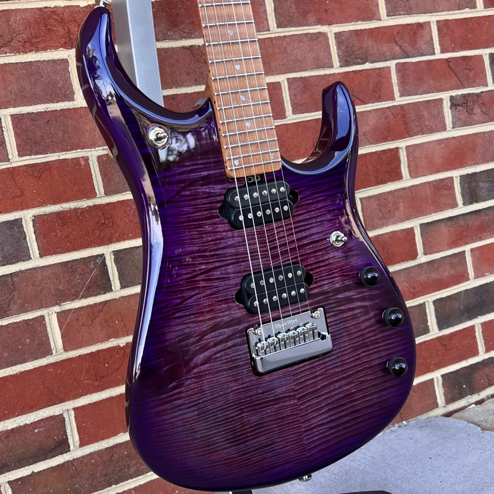 Music Man Music Man John Petrucci JP15 6-String, Purple Nebula, Flame Maple Top, Roasted Flame Maple Neck and Fretboard, Chrome Hardware, Fishman Piezo, DiMarzio Illuminator Pickups, Hardshell Case
