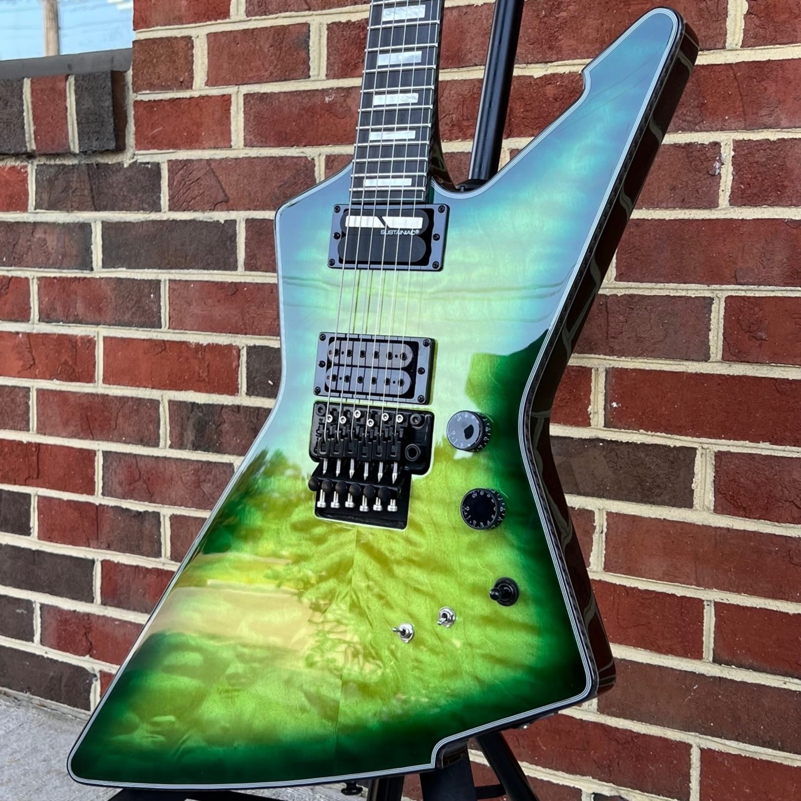 Schecter Guitar Research Schecter E-1 FR S Special Edition, Green Burst, Quilted Maple Top, Sustainiac Pickup, SN# W22060624