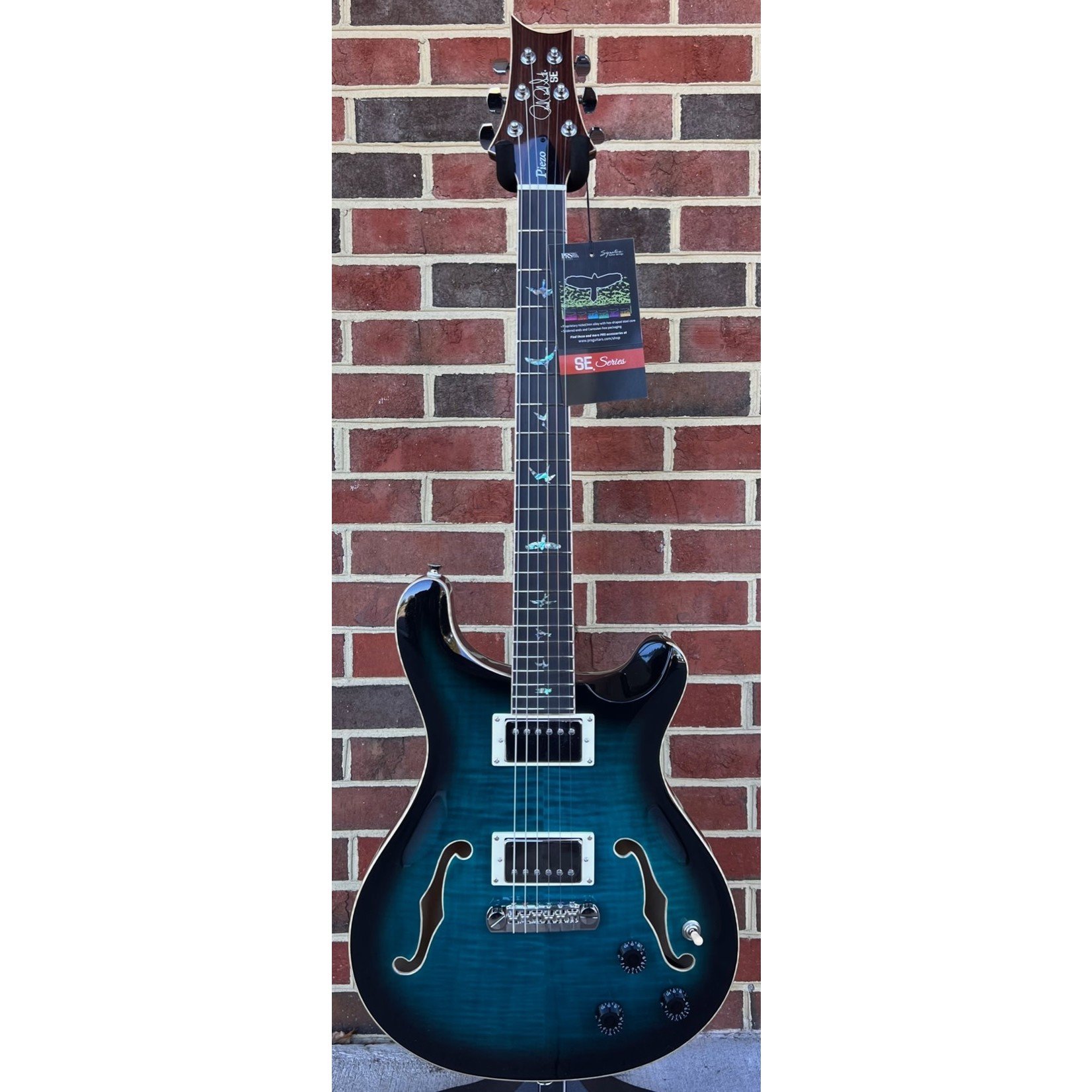 Paul Reed Smith SE Hollowbody II Piezo, Peacock Blue, Ebony