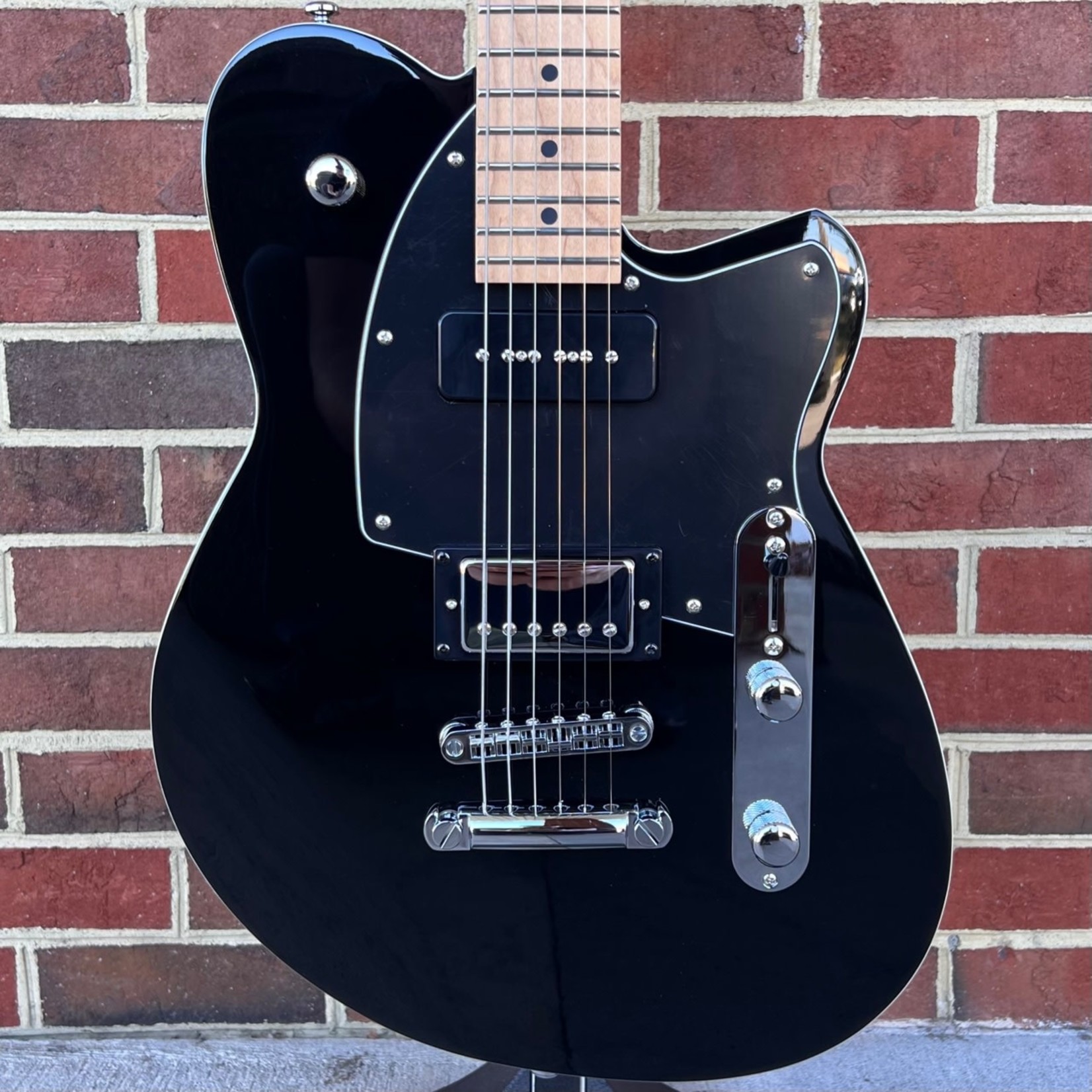 Reverend Reverend Double Agent OG, Midnight Black, Korina Body, Roasted Maple Neck & Fretboard, Locking Tuners, SN# 52260