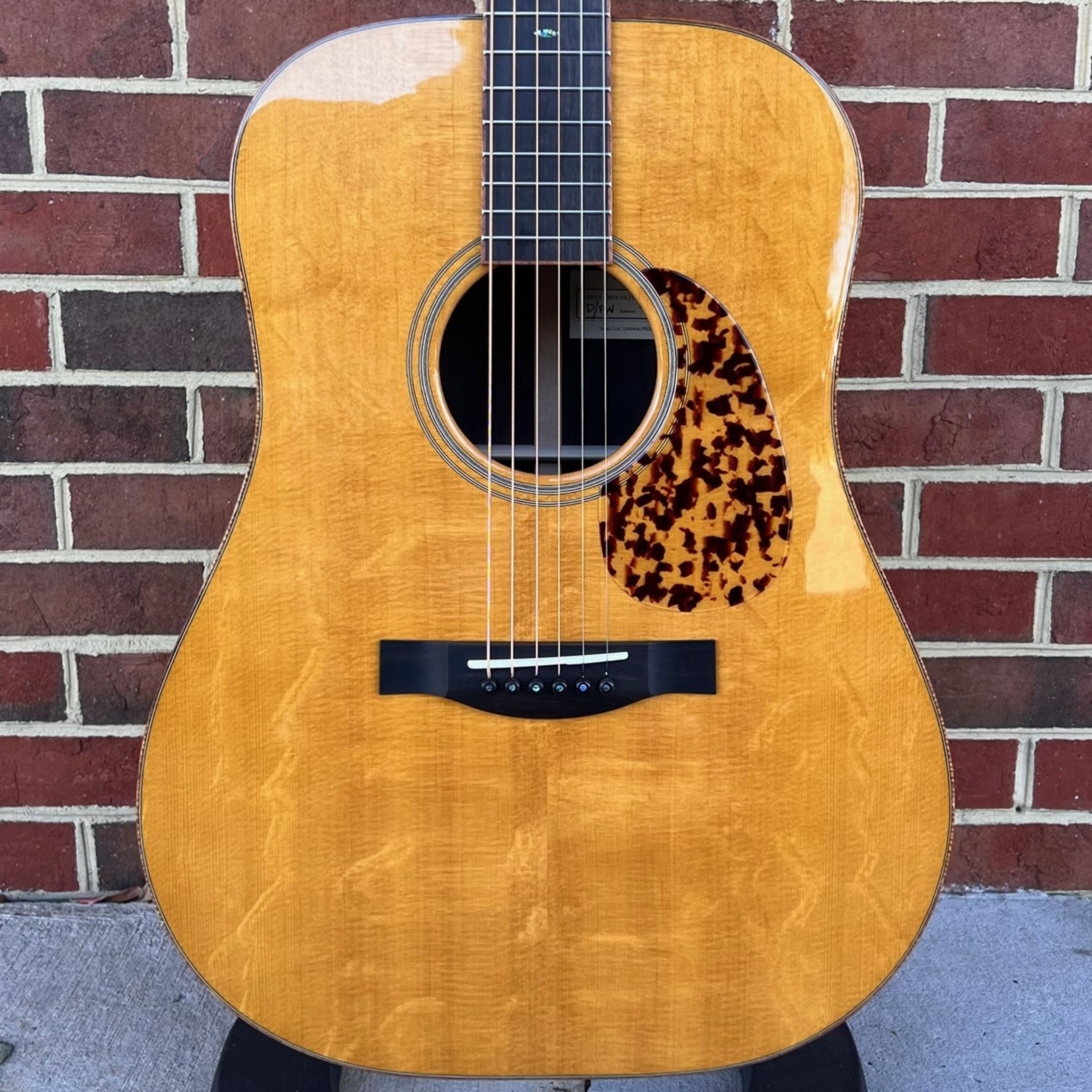 Santa Cruz Guitar Co. Santa Cruz Custom D/PW, Burled African Blackwood Back & Sides, Bear Claw Sitka Spruce Top, Koa Binding (body, neck, headstock), Koa Back Strip, Koa Tail Wedge, Blue Paua 42-Style Inlays, Tinted Top, Hardshell Case
