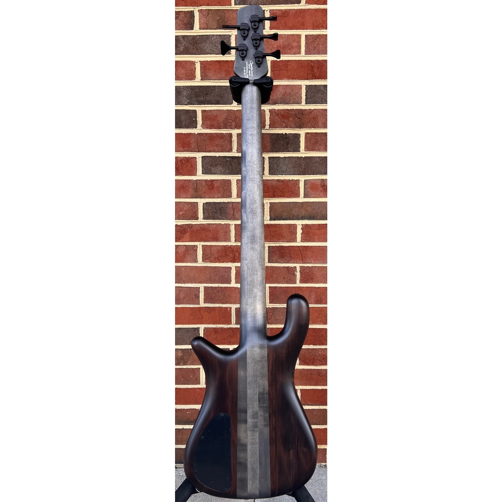 Spector Spector USA NS-5XL, Super Faded Black Matte, Maple Burl Top, Reclaimed Redwood Body - Weight Relieved, Thin Neck, Pale Moon Ebony Fretboard, EMG 40DCX Pickups, Darkglass Tone Capsule, TSA Case