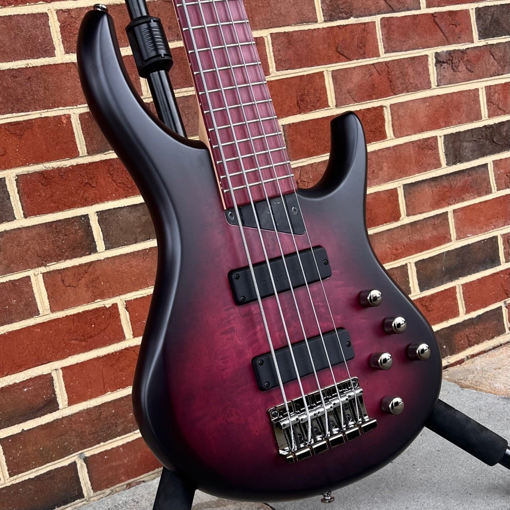 MTD MTD Kingston Andrew Gouche 5-String, Figured Maple Top, Alder Body, Purpleheart Fretboard, Bartolini Electronics