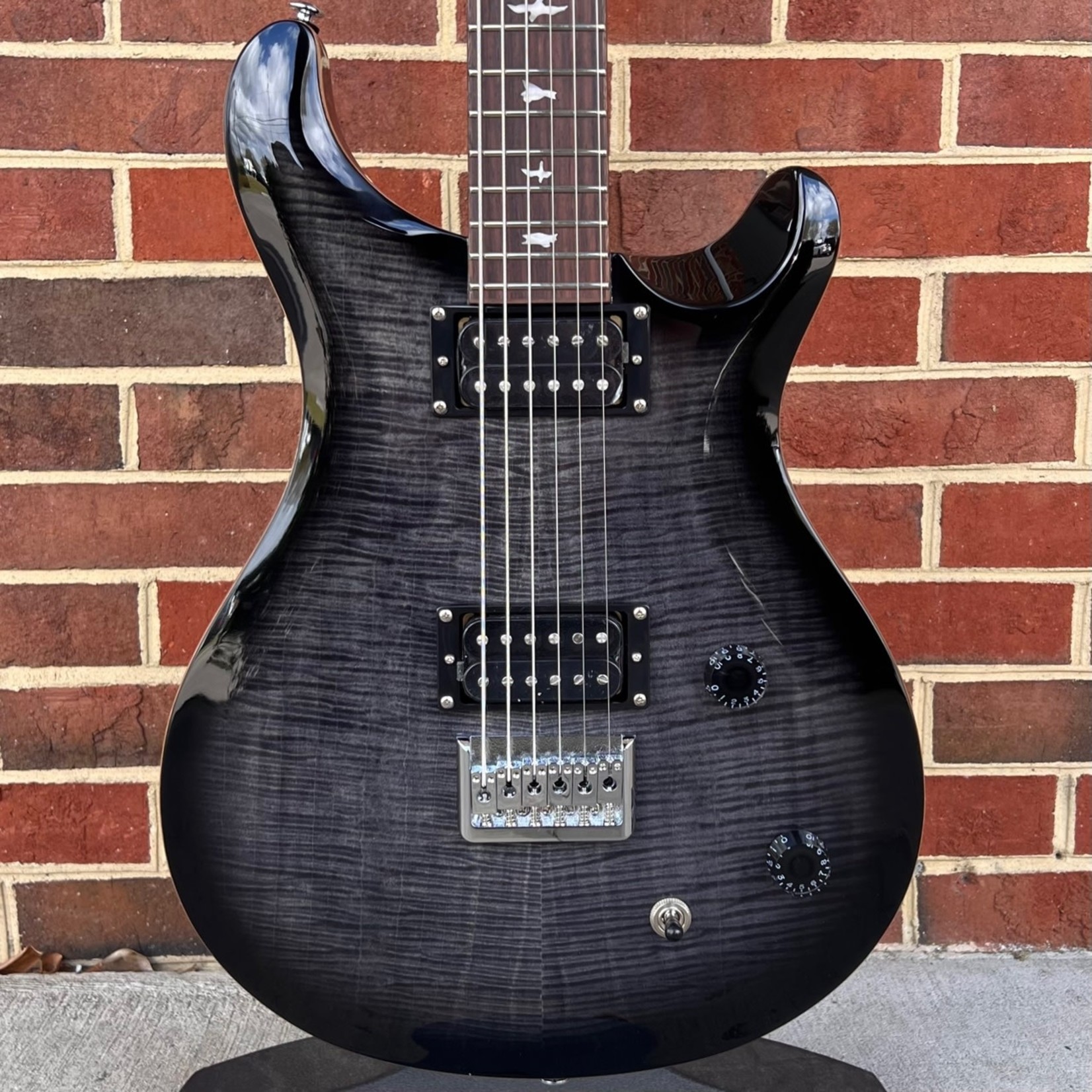 Paul Reed Smith Paul Reed Smith SE 277, Charcoal Burst, Baritone 27" Scale Length, Carved Top, Gig Bag, SN# CTIE098150