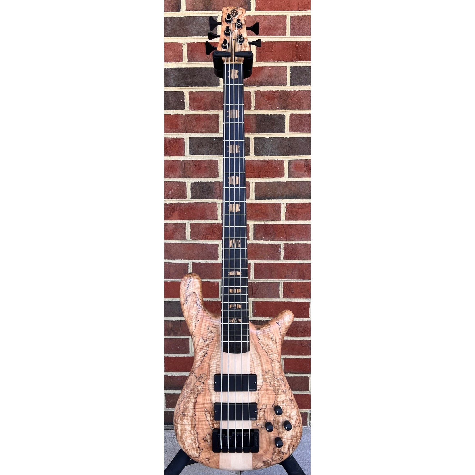 Spector Spector USA NS-5XL, The Music Loft 30th Anniversary, Spalted Flame Maple Top, Reclaimed Redwood Body, 3pc Maple Neck, Ebony Fretboard, Pale Moon Ebony Inlays, Matching Headstock, TSA Case