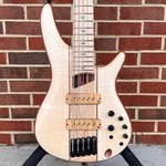 Ibanez Ibanez Premium SR5FMDX2NTL, 5-String, Natural Low Gloss, Nordstrand Pickups, Gig Bag