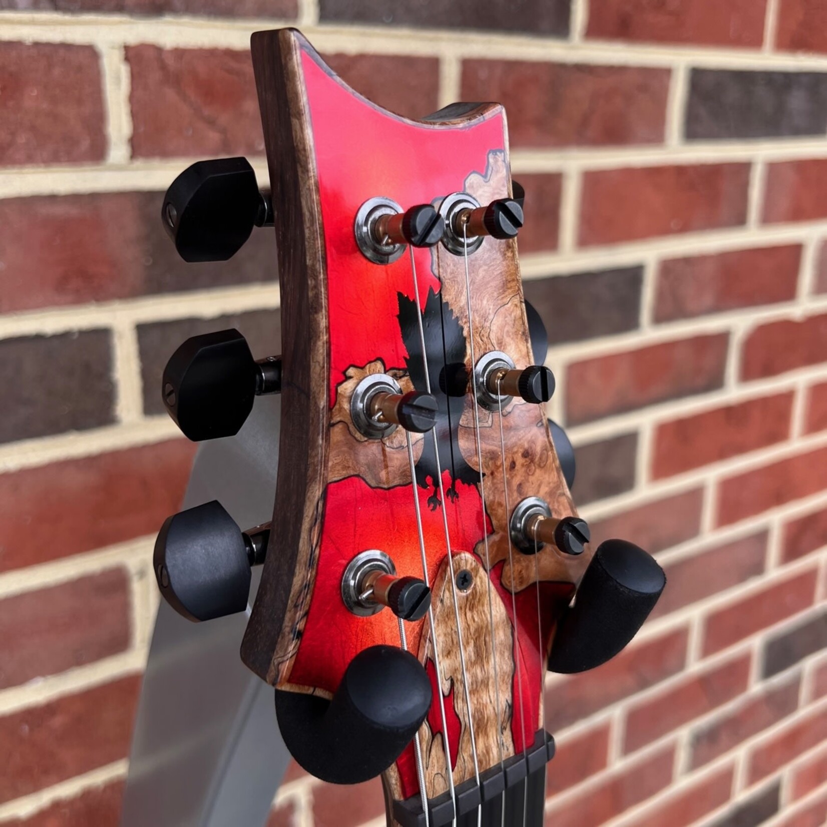 Paul Reed Smith Paul Reed Smith Private Stock #9431, Special 22 Semi-Hollow, Spalted Maple Top, Cherry Burst Copper Foil Accents, Swamp Ash Body, Brazilian Rosewood Neck, Ebony Fretboard, Spalted Maple Binding, Spalted Maple Bird Inlays, Smoked Black Hardware (USED)