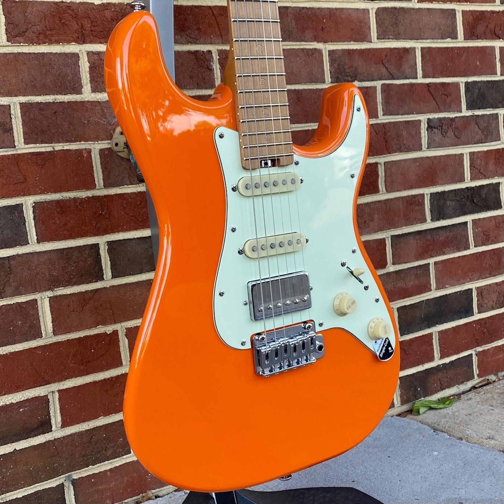 Schecter Guitar Research Schecter Nick Johnston Traditional HSS, Atomic Orange, Roasted Maple Neck, Ebony Fretboard, Locking Tuners