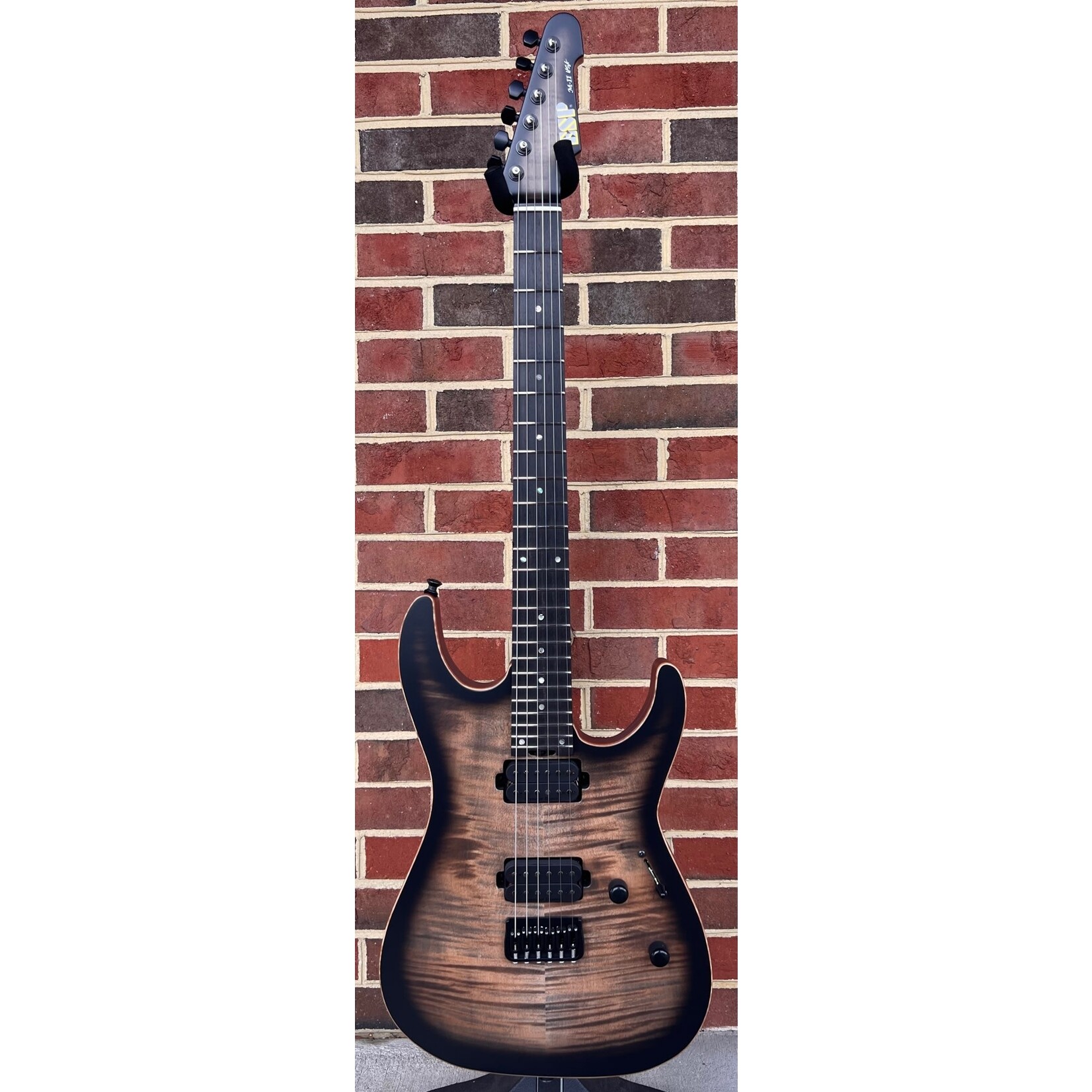 ESP ESP USA M-II Hardtail, See Thru Black Sunburst Satin, Flame Maple Top, Mahogany Body, Hipshot Bridge, Seymour Duncan Pegasus/Sentient Pickups, Locking Tuners, Hardshell Case