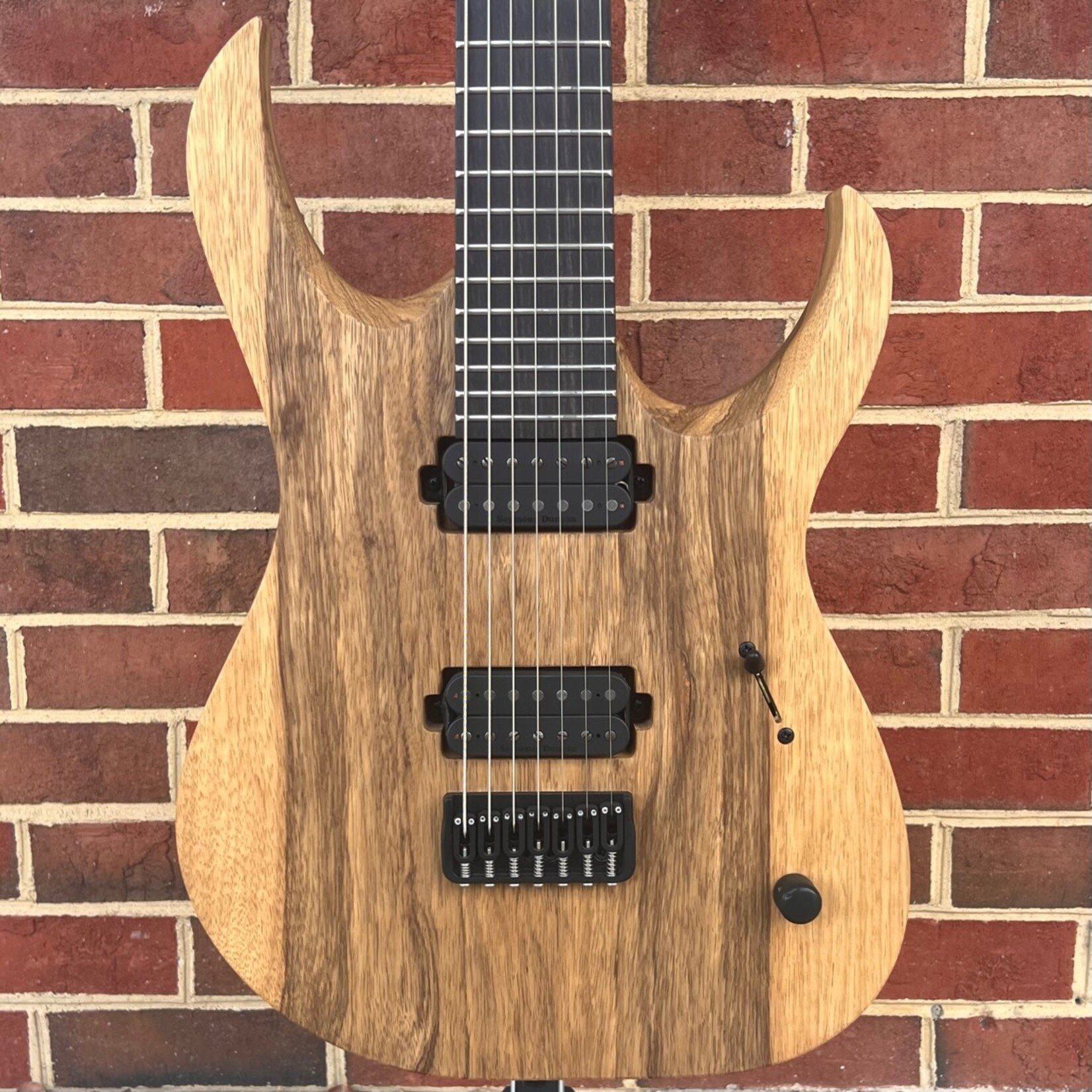 Mayones Mayones Duvell BL-7, Black Limba Body, Matching Headstock, Ebony Fretboard, Seymour Duncan Nazgul/Sentient Pickups, Mayones Hybrid Case