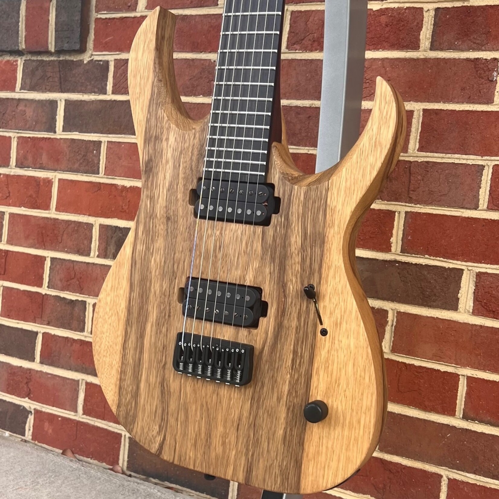 Mayones Mayones Duvell BL-7, Black Limba Body, Matching Headstock, Ebony Fretboard, Seymour Duncan Nazgul/Sentient Pickups, Mayones Hybrid Case