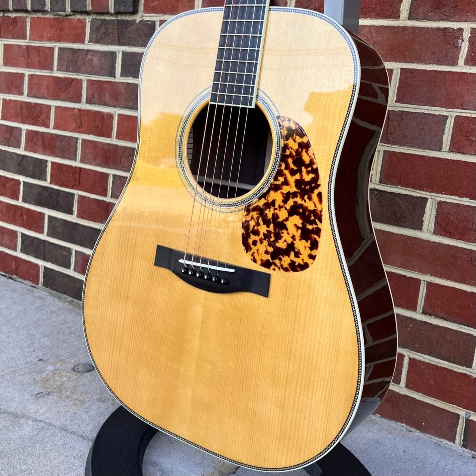 Santa Cruz Guitar Co. Santa Cruz Custom Tony Rice Signature Model, Adirondack Spruce Top - Tinted, Advanced X-Bracing, Adirondack Braces w/ Hot Hide Glue, SCGC Logo @ 16th Fret, Enlarged Sound Hole (4 9/16"), Dalmation Pickguard, Hardshell Case, SN# 7848