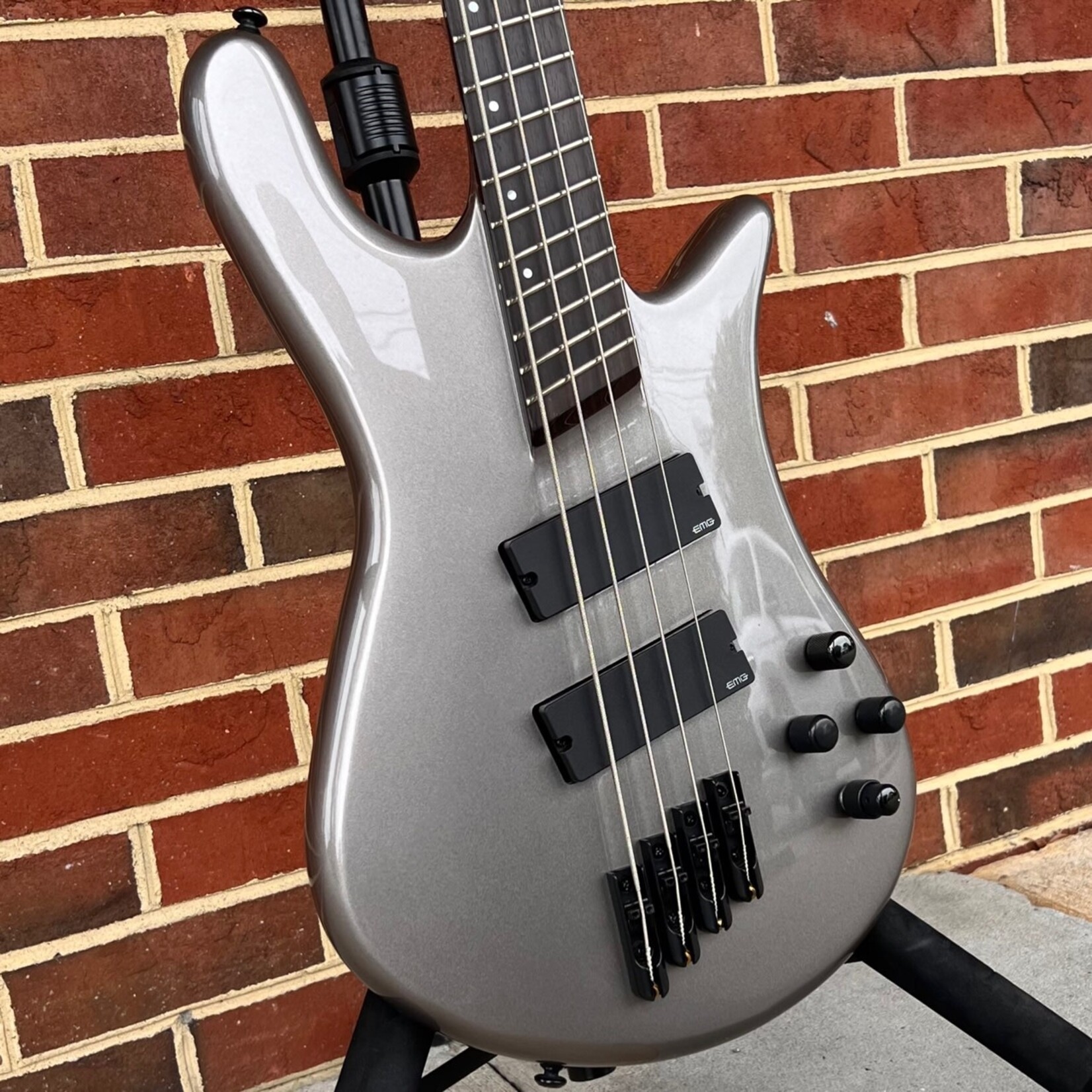 Spector Spector NS Dimension HP 4-String, Gunmetal Gloss, EMG 40DC Pickups, Darkglass Tone Capsule, Gig Bag, SN# W231511