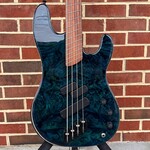 Dingwall Dingwall Custom Super PJ 4-String, Custom Color - Deep Ocean, Maple Burl X-Top, Maple Contrast Layer, Swamp Ash Body - Black Ceruse w/ White Grain Fill, Maple Blacked Out Neck, Pau Ferro Fretboard, Super Fatty II Pickups, Dingwall Deluxe Gig Bag