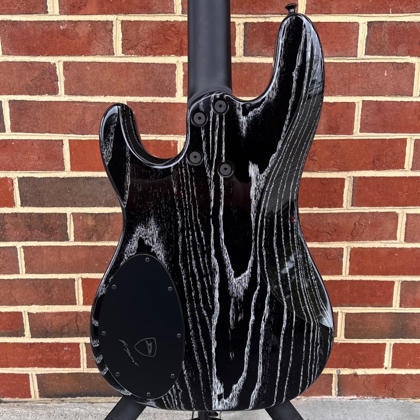 Dingwall Dingwall Super PJ Custom 4-String, Custom Color - Deep Ocean, Maple Burl X-Top, Maple Contrast Layer, Swamp Ash Body - Black Ceruse w/ White Grain Fill, Maple Blacked Out Neck, Pau Ferro Fretboard, Super Fatty II Pickups, Dingwall Deluxe Gig Bag