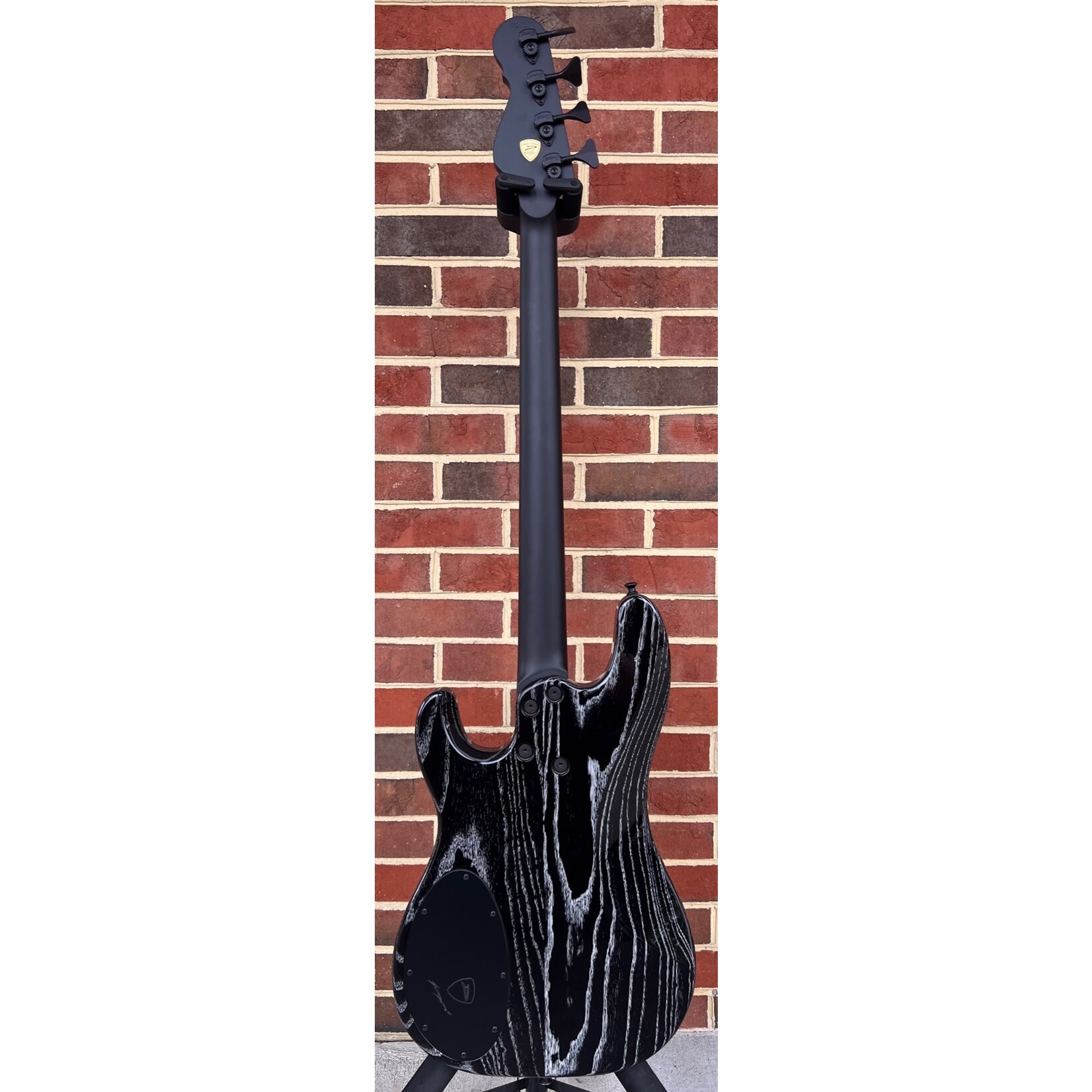 Dingwall Dingwall Super PJ Custom 4-String, Custom Color - Deep Ocean, Maple Burl X-Top, Maple Contrast Layer, Swamp Ash Body - Black Ceruse w/ White Grain Fill, Maple Blacked Out Neck, Pau Ferro Fretboard, Super Fatty II Pickups, Dingwall Deluxe Gig Bag