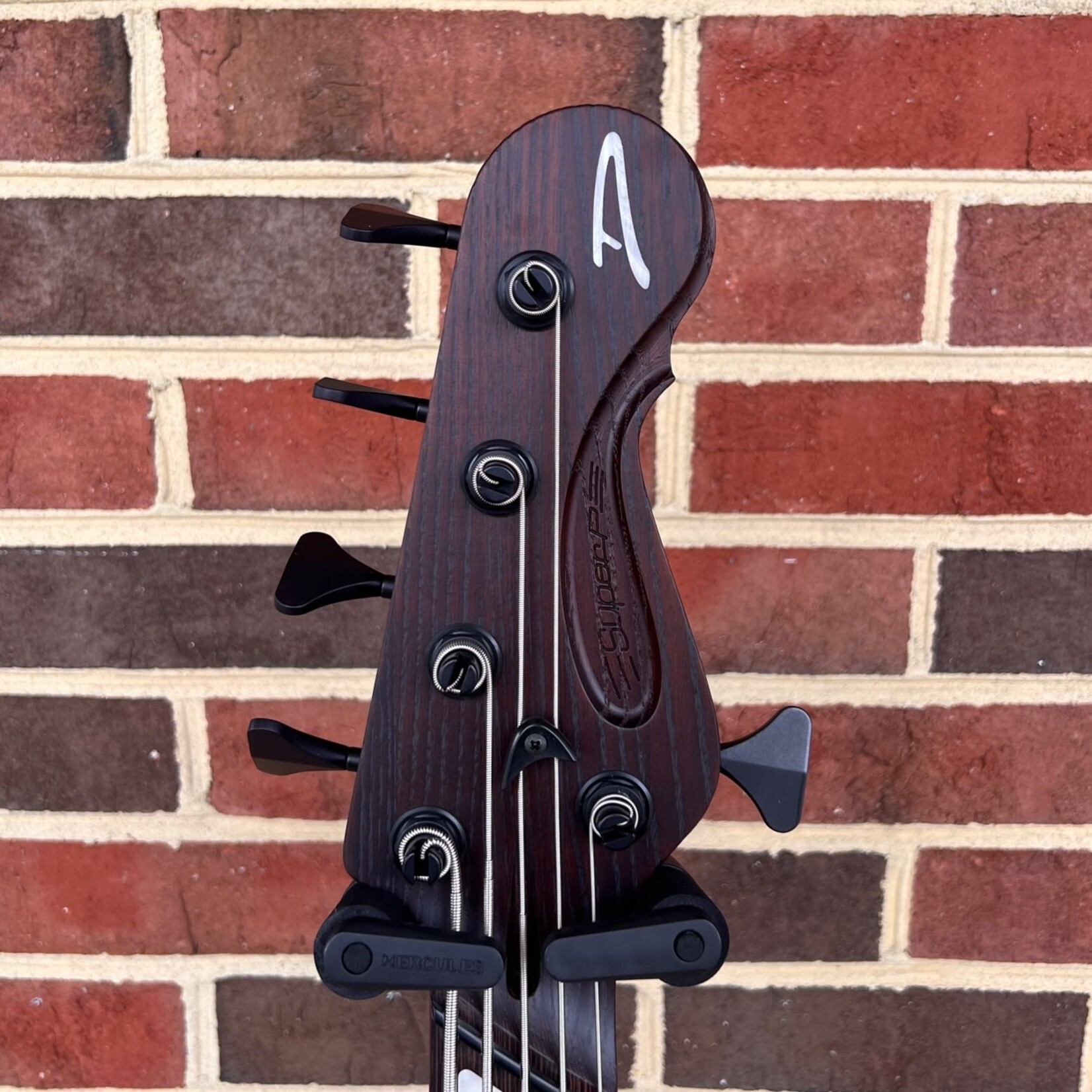 Dingwall Dingwall Super PJ Custom 5-String, White Ceruse, Swamp Ash Body, Roasted Ash Neck, Wenge Fretboard, Block Inlays, Blue Luminlay Side Dots, Dingwall Deluxe Gig Bag