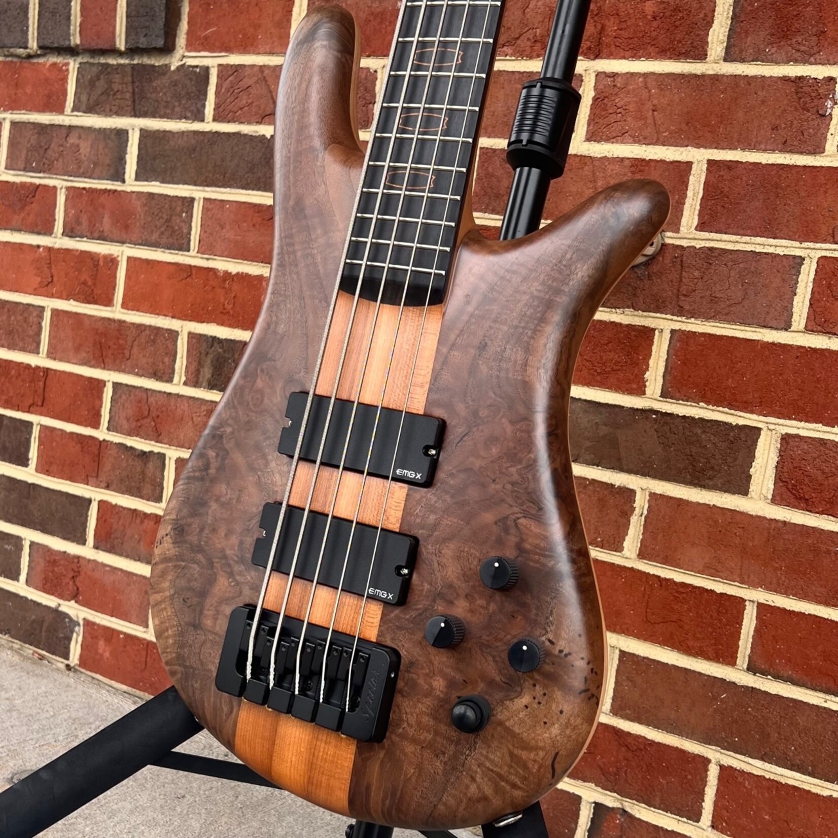 Spector Spector USA NS-5XL, The Music Loft 30th Anniversary, Figured Walnut Top, Swamp Ash Body, Roasted Maple Neck, Ebony Fretboard, EMG 40DCX Pickups, Darkglass Tone Capsule, TSA Case