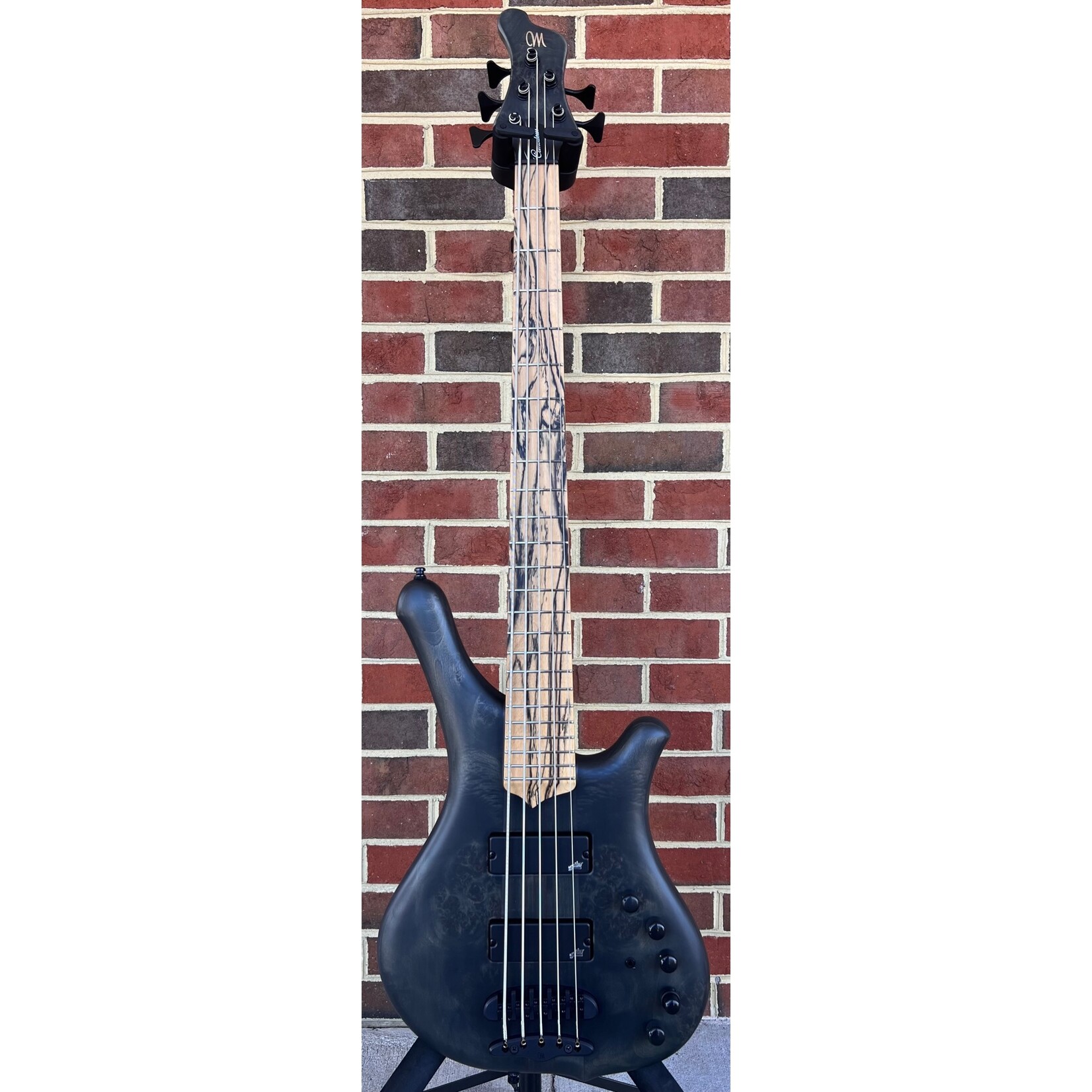 Mayones Comodous 5-String, Liquid Black Satin, 3A Eye Poplar Top 