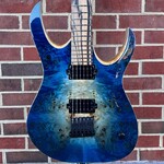 Mayones Mayones Duvell Elite 6-String, Natural to Blue Burst Gloss , 4A Eye Poplar Top, Black Limba Body, 4A Pale Moon Ebony Fretboard, Matching Headstock, Schaller Hannes Bridge, Mayones Hybrid Case