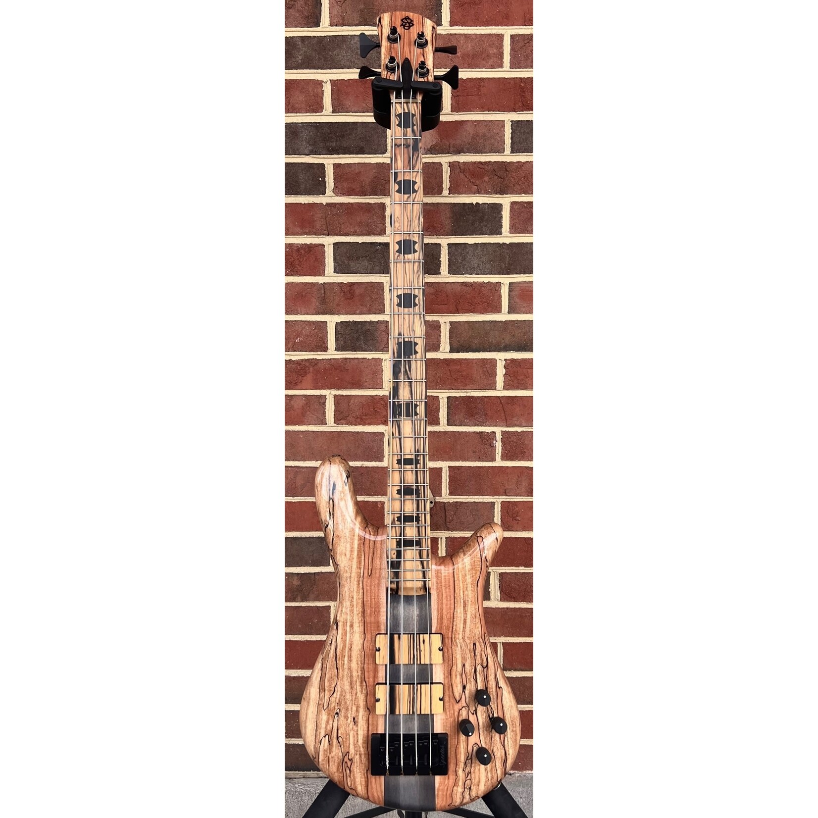 Spector Spector USA NS-2, The Music Loft 30th Anniversary, Spalted Maple Top, Black Walnut Body - Weight Relieved, 3pc Maple Neck, Pale Moon Ebony Fretboard, Ebony Inlays, Bookmatched Spalted Maple Headstock, EMG 35DCX Pickups, HAZ 9v, TSA Case