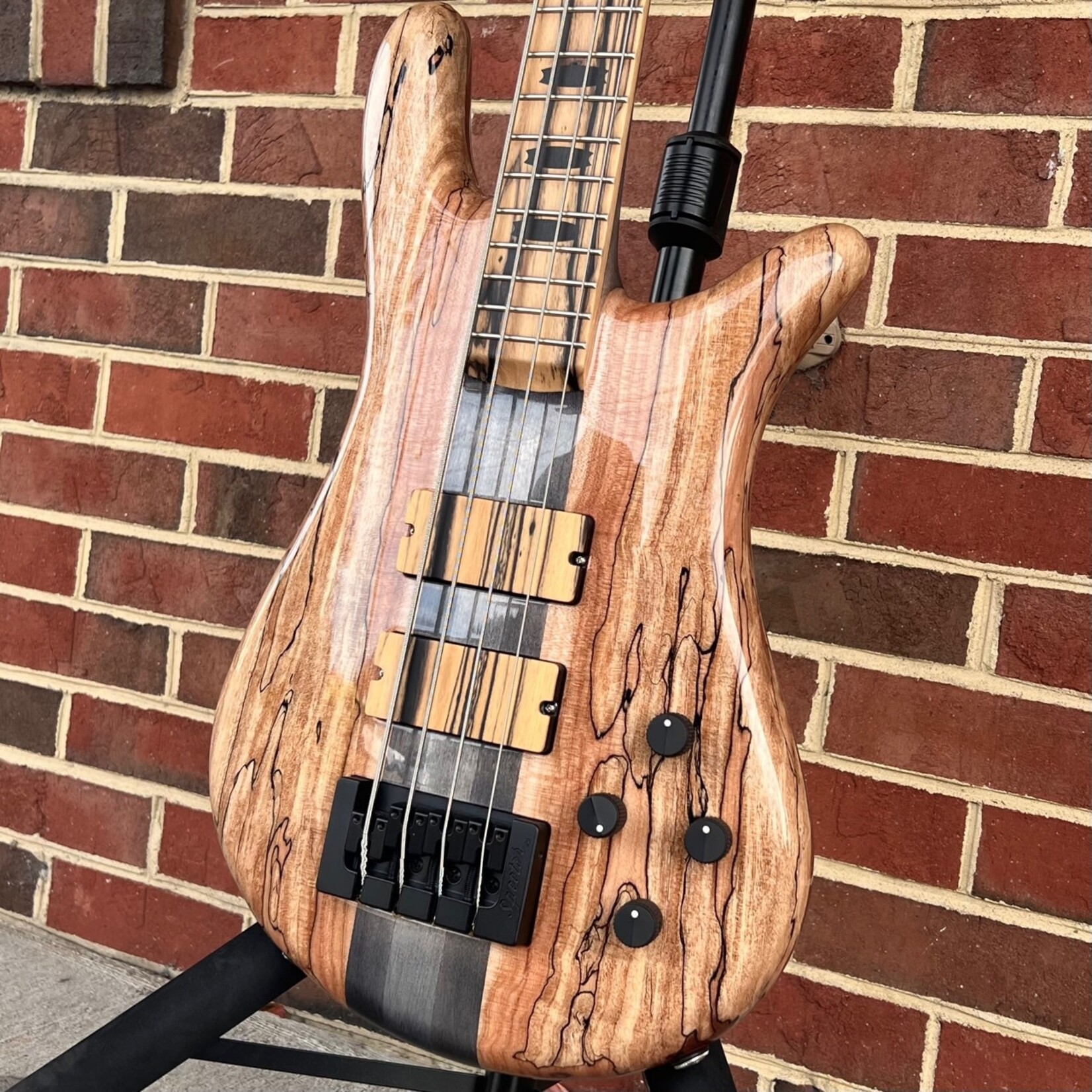 Spector Spector USA NS-2, The Music Loft 30th Anniversary, Spalted Maple Top, Black Walnut Body - Weight Relieved, 3pc Maple Neck, Pale Moon Ebony Fretboard, Ebony Inlays, Bookmatched Spalted Maple Headstock, EMG 35DCX Pickups, HAZ 9v, TSA Case