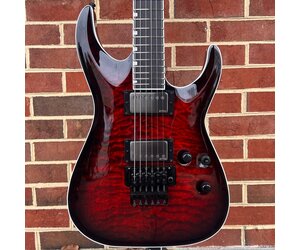 ESP ESP E-II Horizon FR-II, See Thru Black Cherry Sunburst, Neck Thru,  Quilted Maple Top, Mahogany Body, Floyd Rose Original Bridge, EMG 57/66TW  