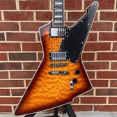 Schecter E-1 Custom, Vintage Sunburst, Quilted Maple Top, Ebony