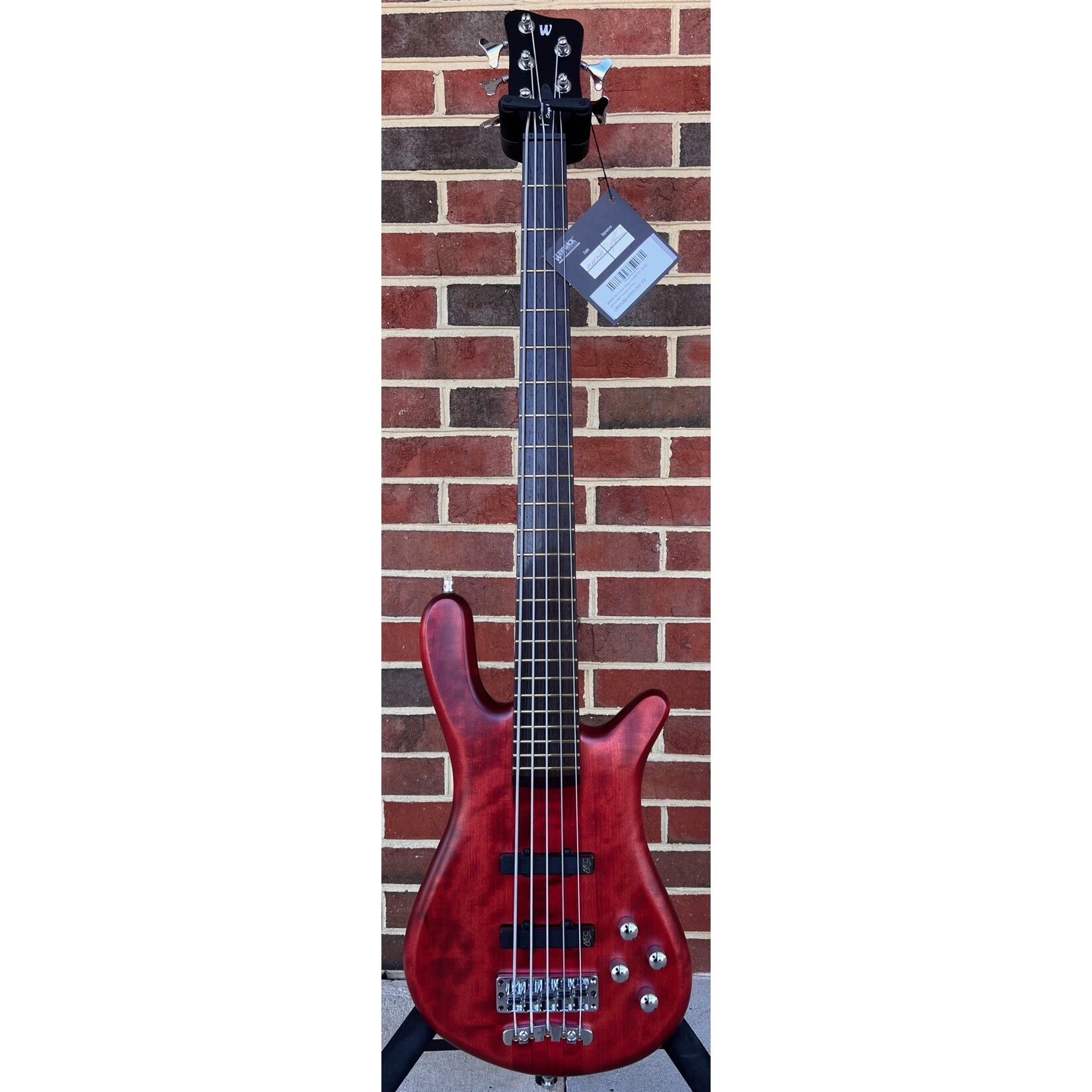 Warwick Warwick Pro Series Streamer Stage 1 5-String, Burgundy Red  Transparent Satin, MEC J/J Pickups, MEC Preamps, Gig Bag