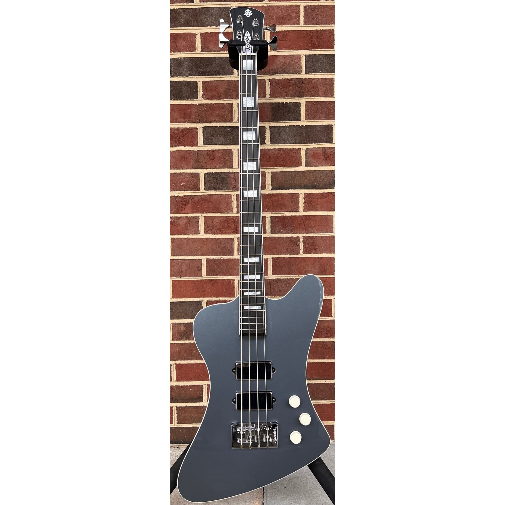 Spector Spector USA NS-4X Gabe, Woodstock Custom Collection V2, Charcoal Frost Metallic, Mahogany Body, 3pc Mahogany Neck, Ebony Fretboard, Block Inlays, DiMarzio Relentless Pickups, Aluminum Bridge, Gotoh Tuners, Dunlop Flush Mount Strap Locks, Hardshell Case