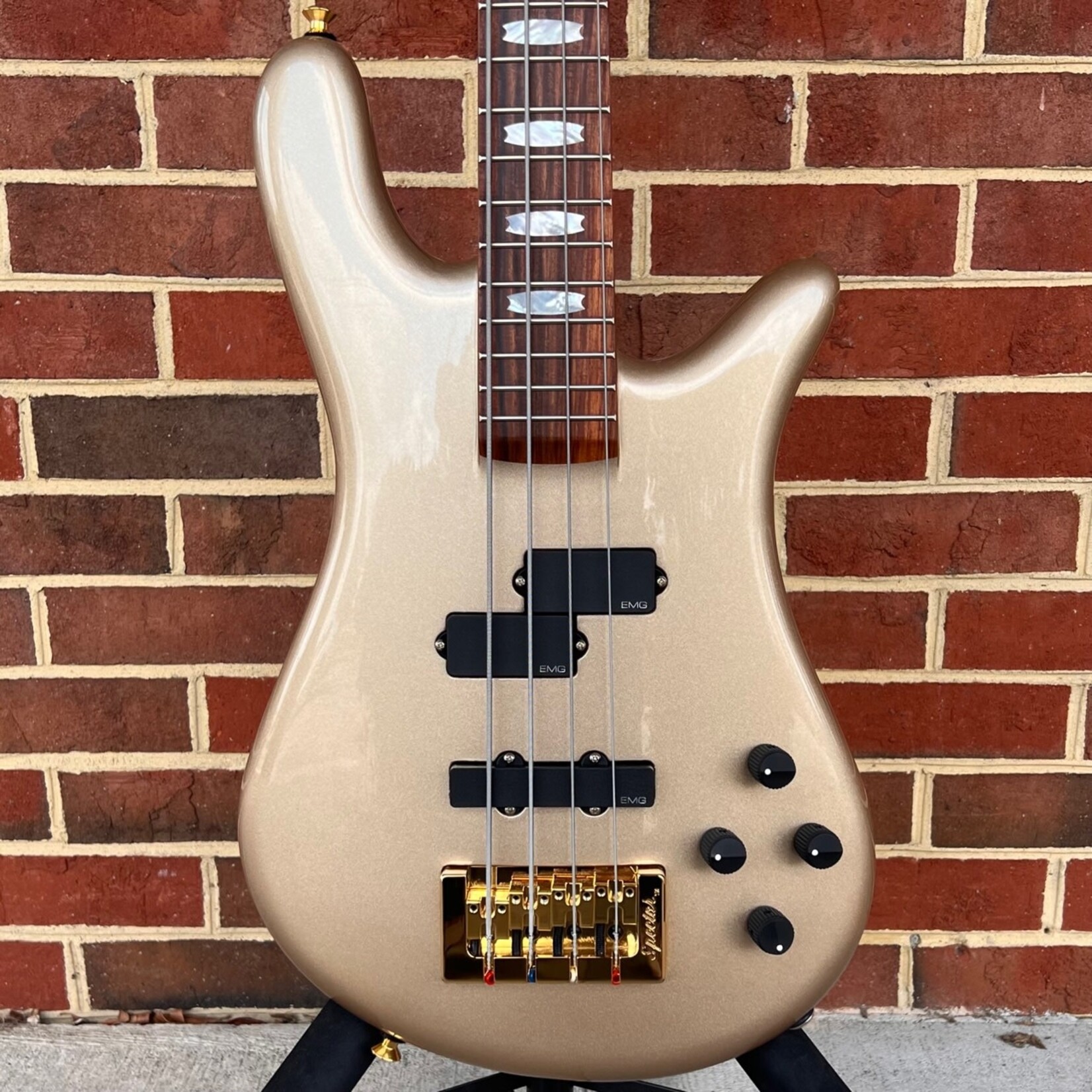 Spector Spector USA DW-4 Doug Wimbish Signature Model, True Champagne, Solid Maple Wings, Pau Ferro Fretboard, Custom EMG P/J Pickups, Spector HAZ 9v, Custom DW "C" Shaped Neck, Hardshell Case