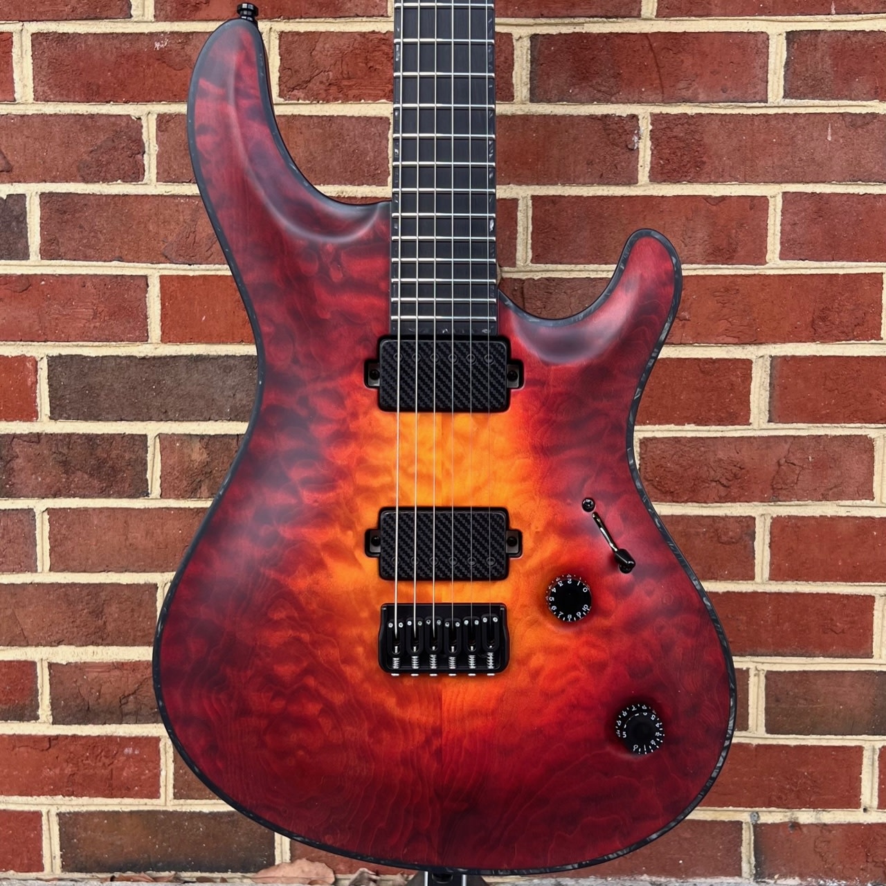 Mayones guitars Regius VF BKP 7 (Ash, TKO) - trans graphite