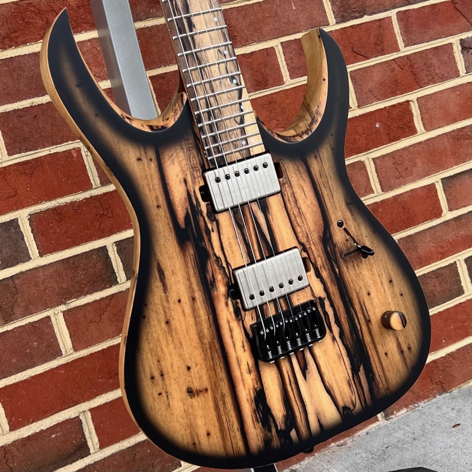 Mayones Mayones Duvell Elite 6, Pale Moon Ebony Top, Black Burst, Black Limba Body, 5A Pale Moon Ebony Fretboard, Double Offset Dot Inlays, Matching Headstock, Mayones Velvetrone Ironside + Solium Pickups, Hipshot Bridge & Locking Tuners, Mayones Hybrid Case