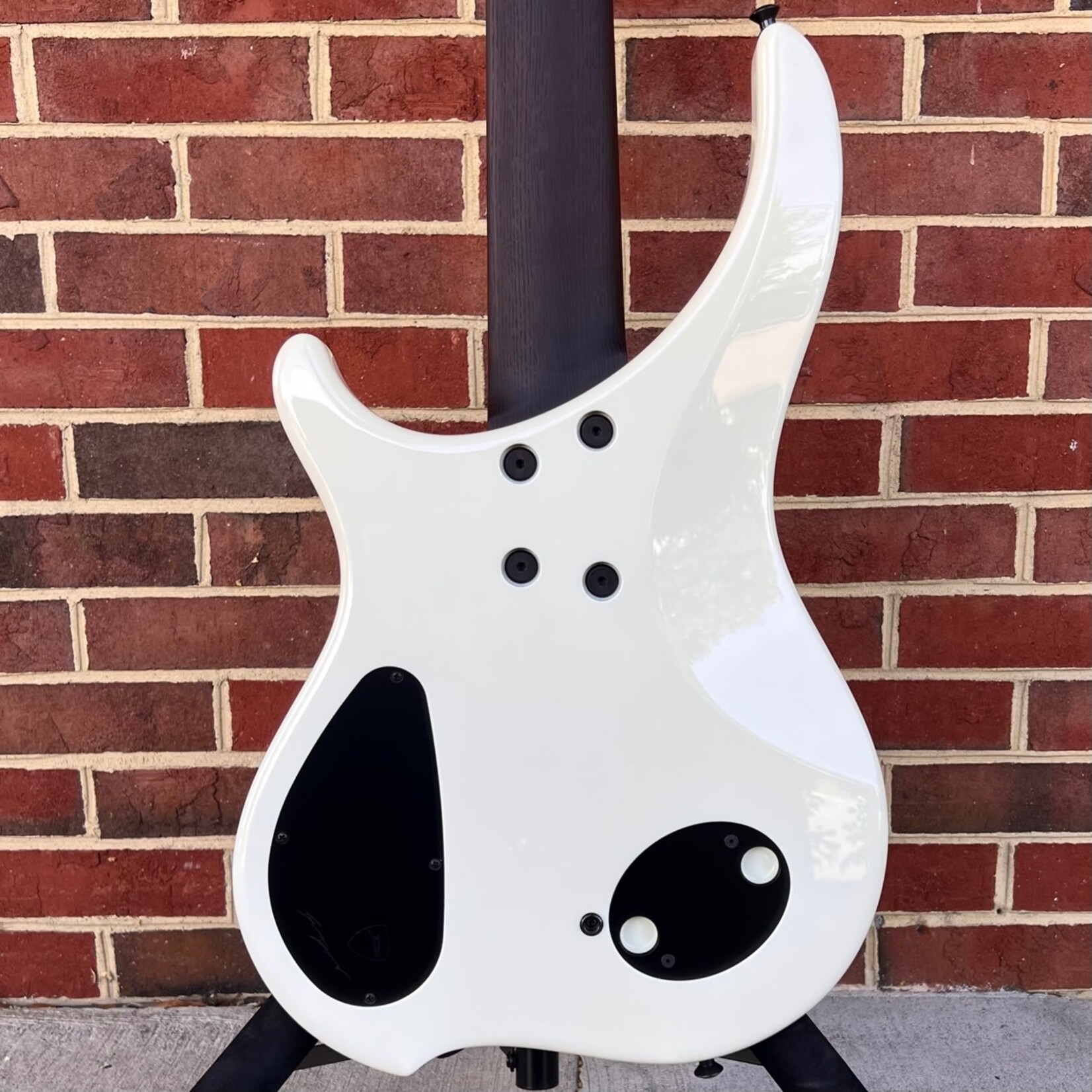 Dingwall Dingwall ABII Custom 5-String, Green to White Reverseburst, Maple Burl X-Top, Chambered Walnut Body, Flamed Maple Contrast Layer, Roasted Ash Neck, Macassar Ebony Fretboard, Hipshot Extender Key, Dingwall Gig Bag