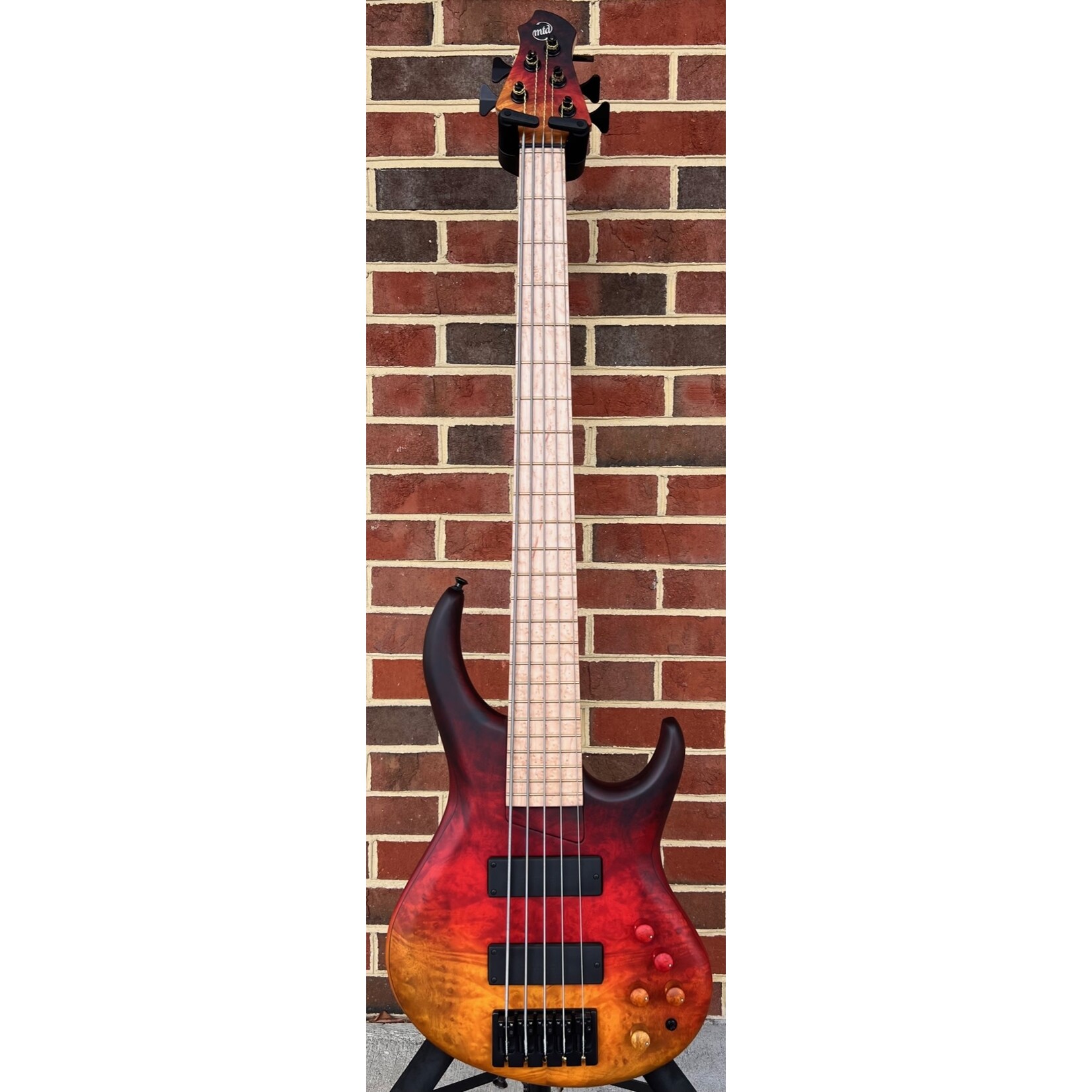 MTD MTD USA 535-24, Midnight Fade, Maple Burl 10-Top, Alder Body, Maple Neck, Birdseye Maple Fretboard, Matching Headstock, Stained Wood Knobs, Custom MTD Bridge, MTD Bag