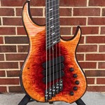 Dingwall Dingwall Z3 Custom 5-String, Bloodmoon Burst, Trans Black Back w/ White Grain Fill, Maple Neck, Macassar Ebony Fretboard, Darkglass Preamp, White Pearloid Speedo Bar Inlays & Side Dots, Matching Headstock, Black Hardware, Gig Bag, SN# 6737