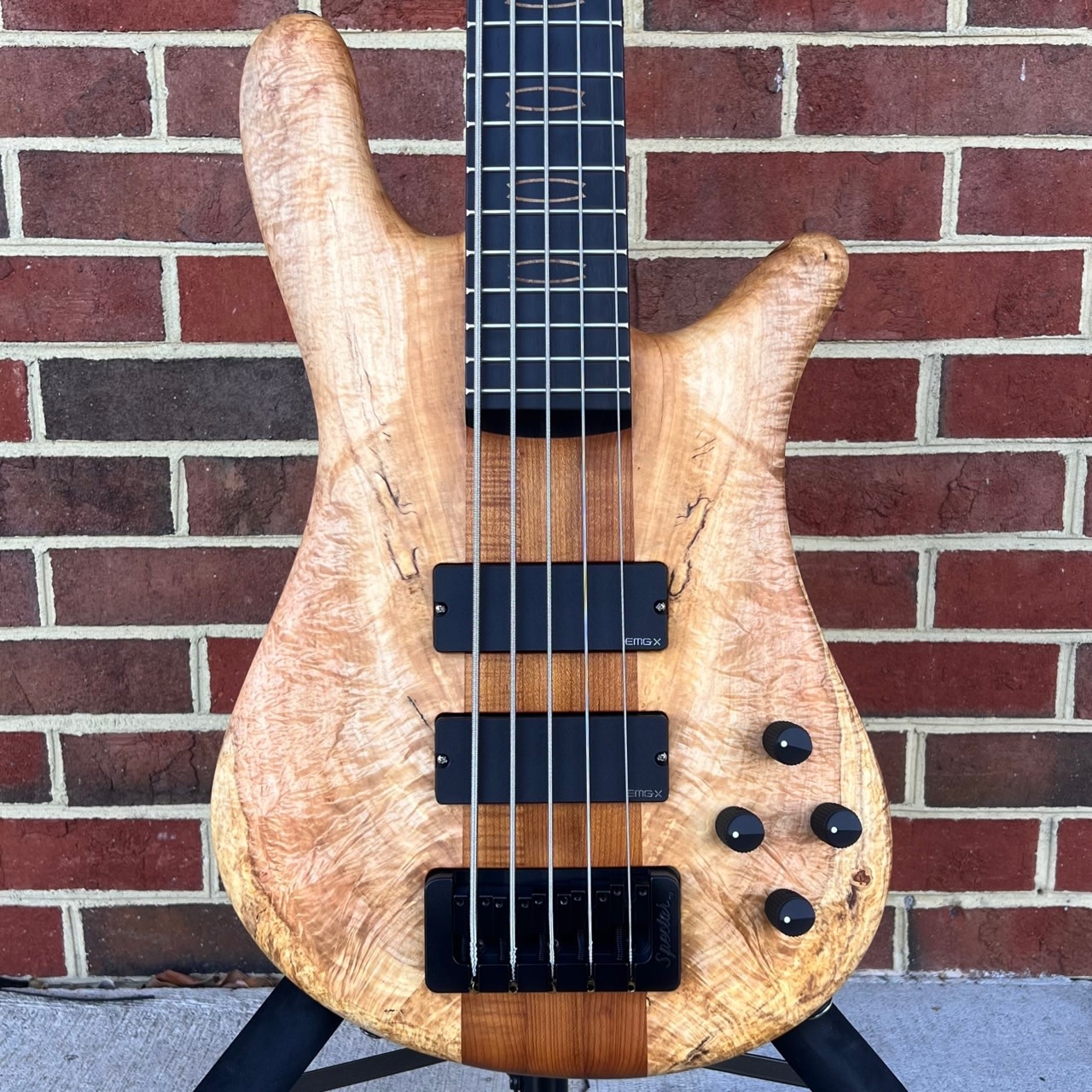 Spector USA NS-5XL, Figured Chestnut Top, Figured Walnut Body, Oil
