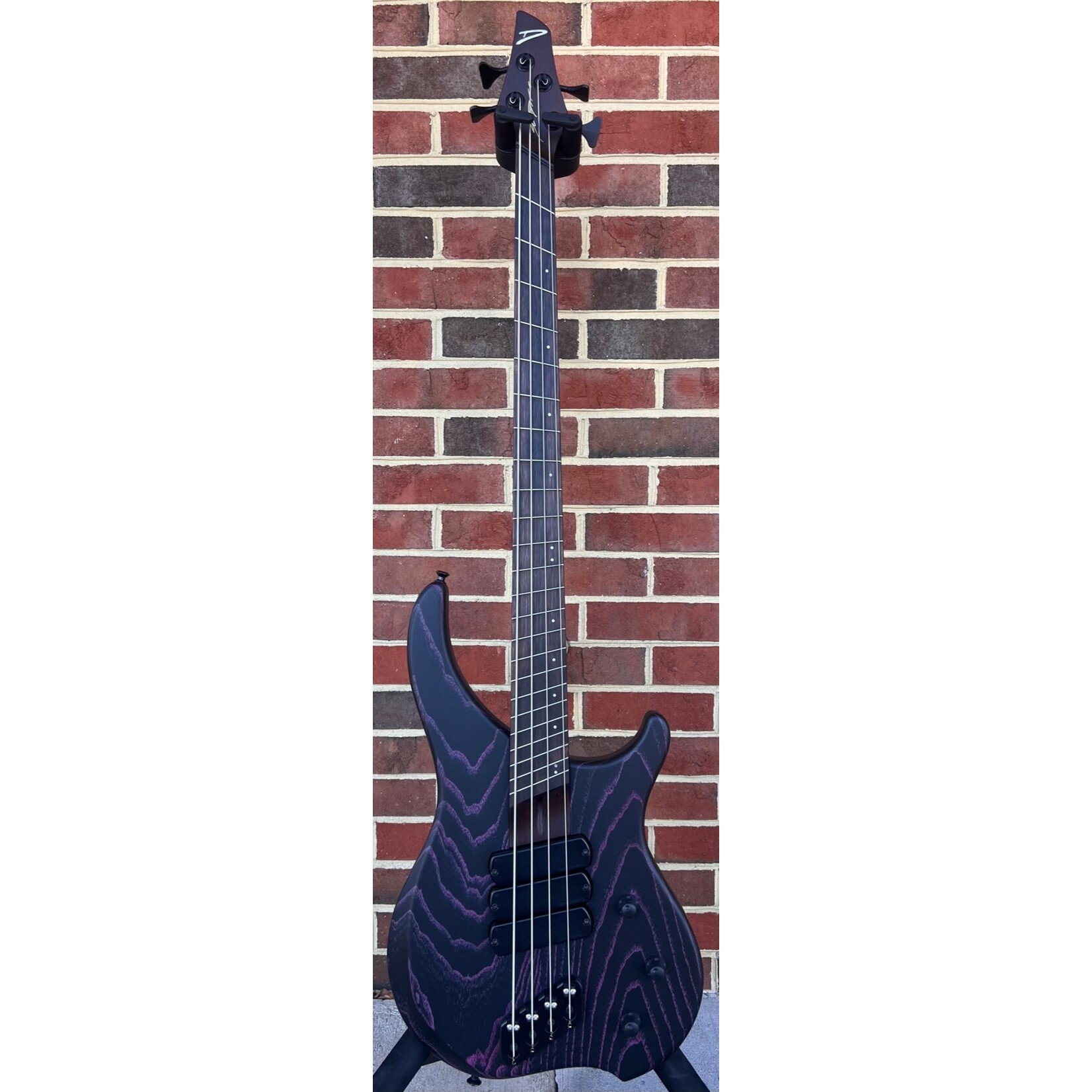 Dingwall Dingwall Custom ABZ 4-String, Black with Pink Ceruse Satin, Swamp Ash Body, Roasted Ash Neck, Ebony Fretboard, Super Fatty II Pickups, D-Roc Rotary, Mini Toggles, Dunlop Flush Mount Strap Locks, Dingwall Deluxe Gig Bag