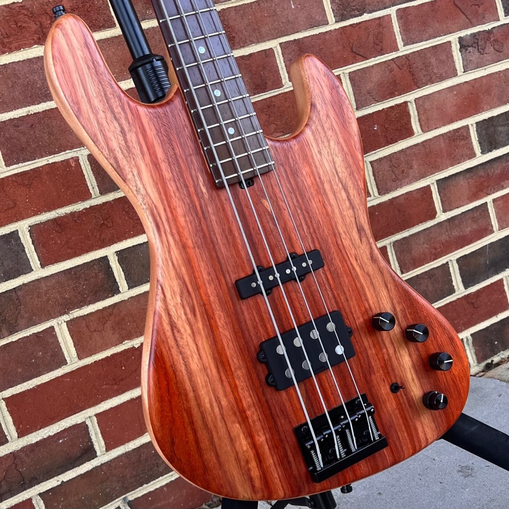 Sadowsky Sadowsky 2024 Limited Edition #4 of 135, MetroLine 21-Fret Standard M/J  4-String Bass, Padouk Top, Okoume Body, Roasted Flame Maple Neck, Madagascar Rosewood Fretboard, Sadowsky Gig Bag