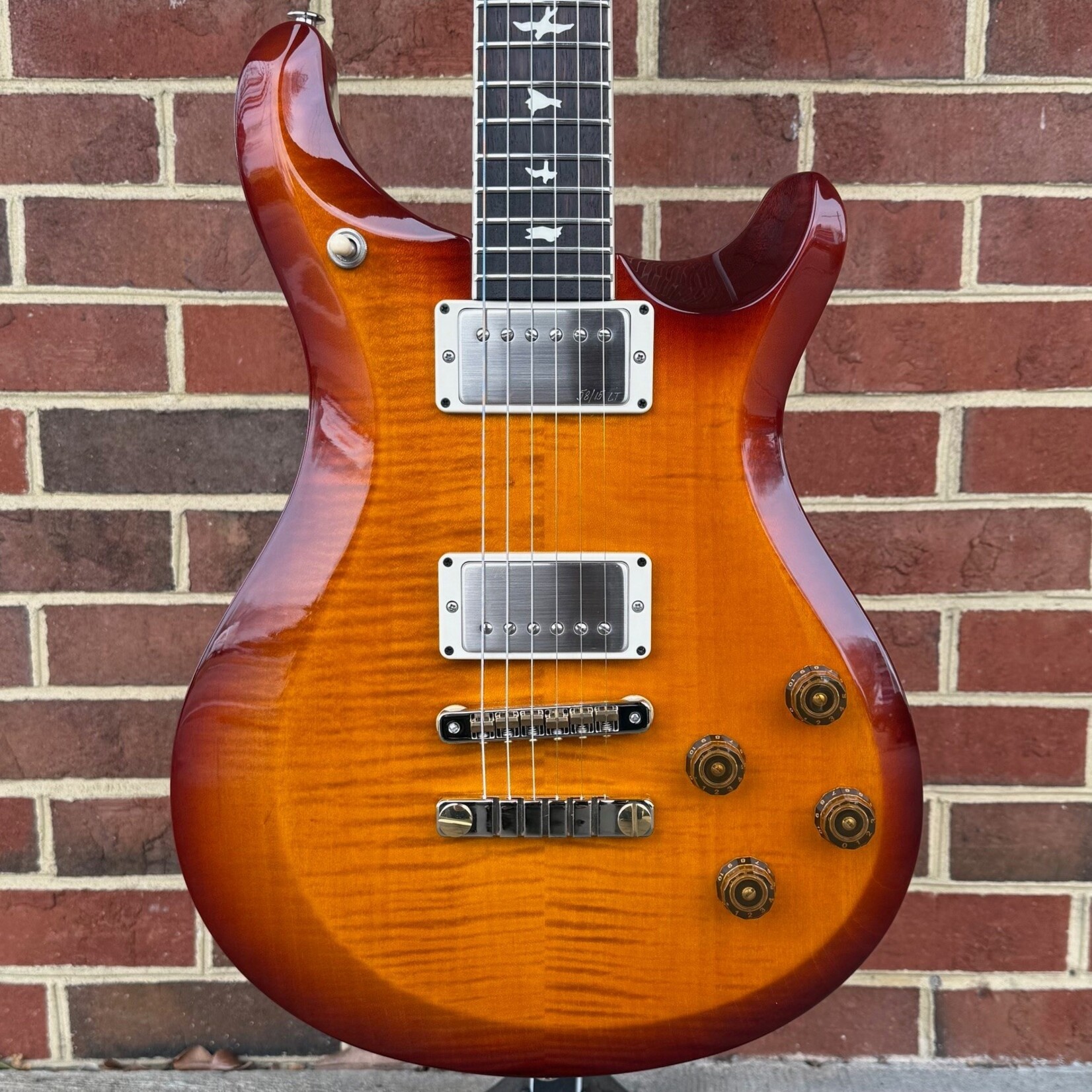 Paul Reed Smith Paul Reed Smith S2 McCarty 594, Dark Cherry Sunburst, Flame Maple Top, Mahogany Body & Neck, 58/15 LT Pickups, Gig Bag