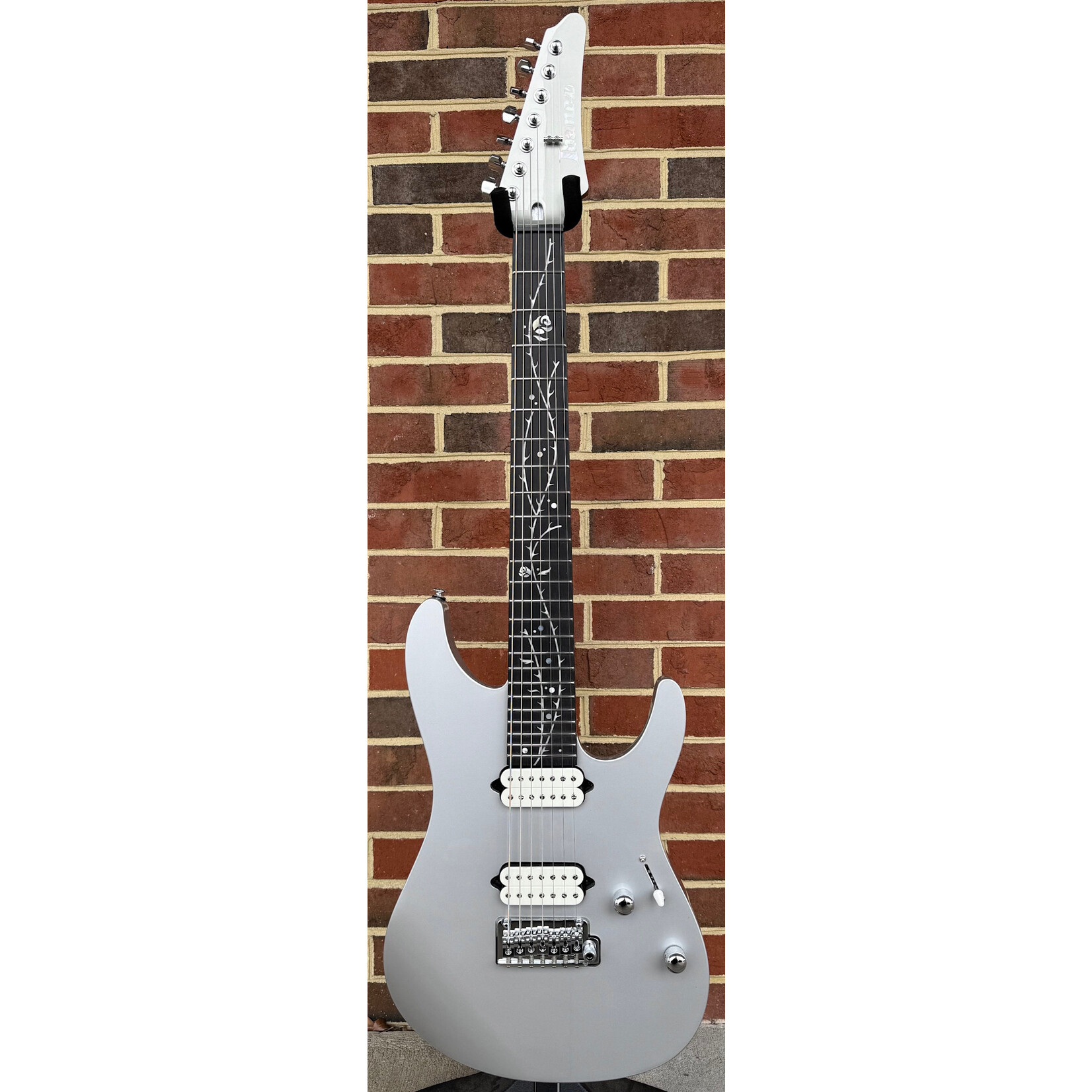 Ibanez Ibanez TOD70 Tim Henson Signature Model 7-String, Classic Silver, Roasted Maple Neck, Ebony Fretboard, Fishman Fluence Tim Henson Signature Pickups, Gotoh Locking Tuners, Gig Bag, SN# 240613352