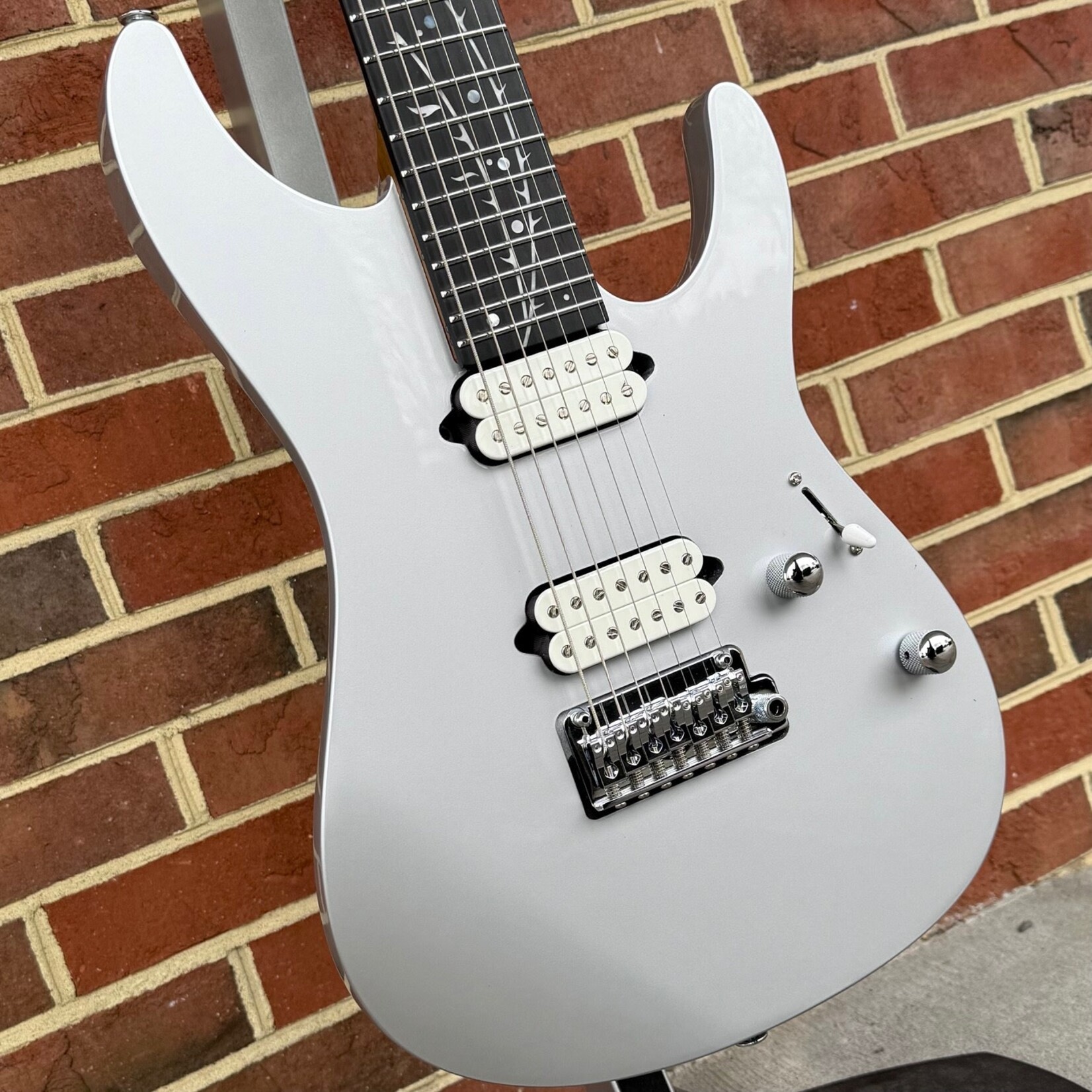 Ibanez Ibanez TOD70 Tim Henson Signature Model 7-String, Classic Silver, Roasted Maple Neck, Ebony Fretboard, Fishman Fluence Tim Henson Signature Pickups, Gotoh Locking Tuners, Gig Bag, SN# 240613352