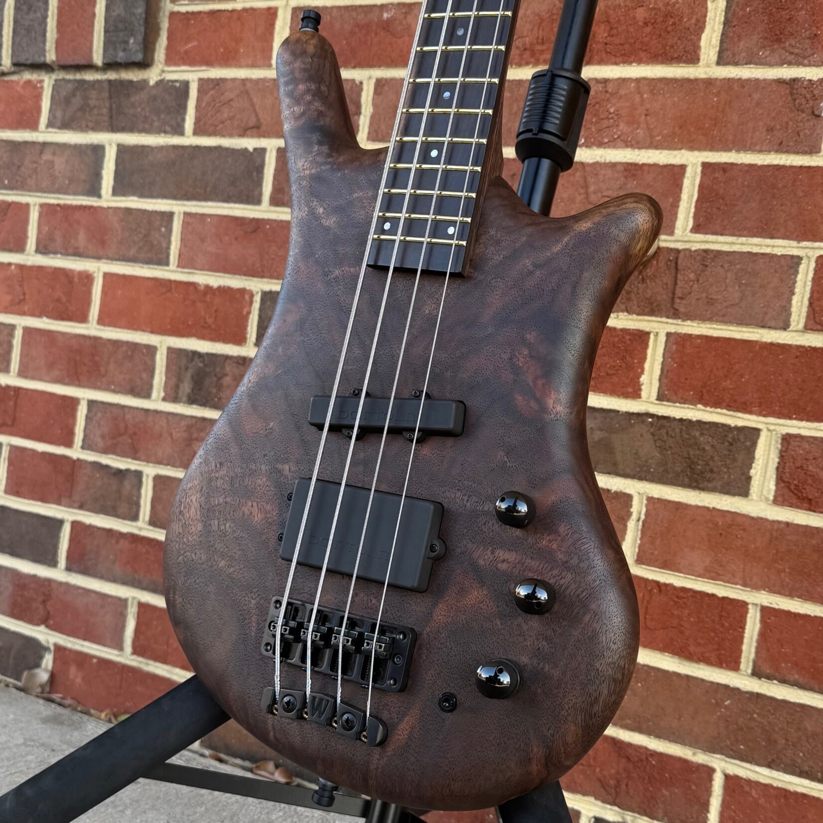 Warwick Warwick Pro Series Thumb Bolt-On 4-String, 2024 Limited Edition, #38 of 115, Flamed Walnut Top, Walnut Body, Wenge Neck, Tigerstripe Ebony Fretboard, Bartolini J/MM Pickups, Warwick Deluxe Gig Bag