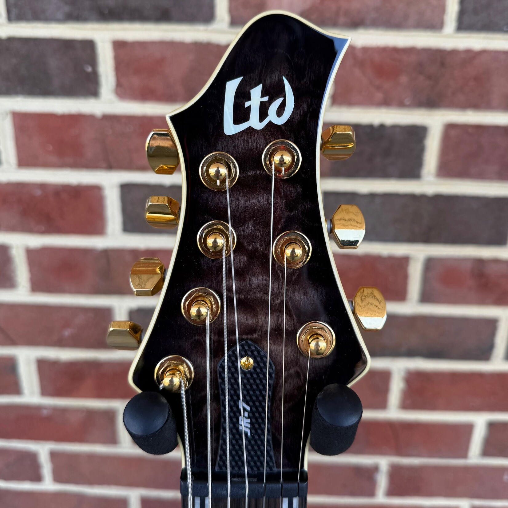 LTD ESP LTD JR-7QMFBSB, Javier Reyes Signature, 7-String, Faded Blue Sunburst, Neck-Thru, Quilted Maple Top, Swamp Ash Body, Walnut/Maple/Padauk 5pc Neck, Fishman Pickups, Hipshot Bridge, Locking Tuners, Hardshell Case, SN# W21072603