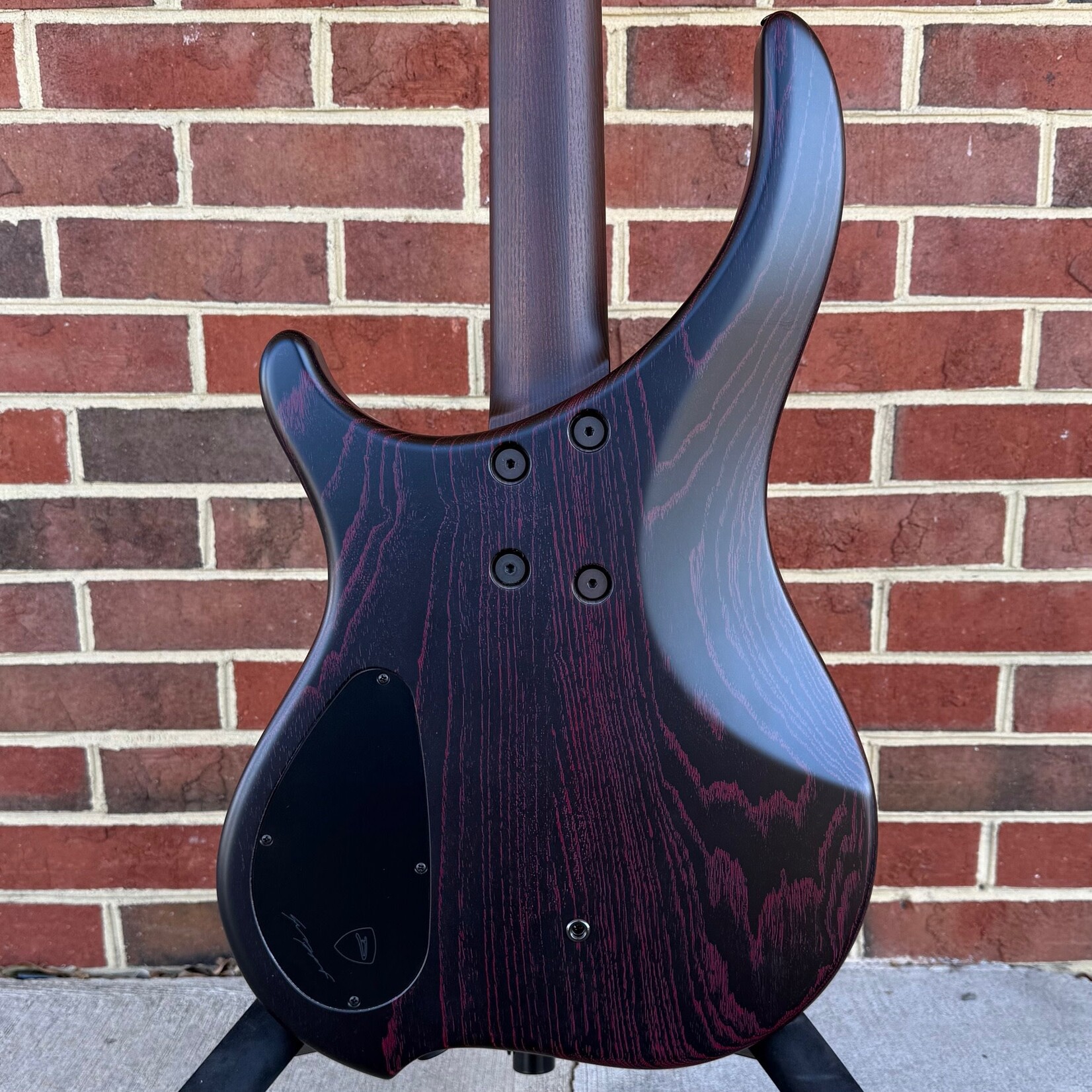 Dingwall Dingwall ABZ Custom 4-String Fretless, Black with Pink Ceruse Satin, Swamp Ash Body, Roasted Ash Neck, Macassar Ebony Fretboard, Segmented Fret Lines, Super Fatty II Pickups, Passive Electronics w/ Toggles, Dingwall Deluxe Gig Bag