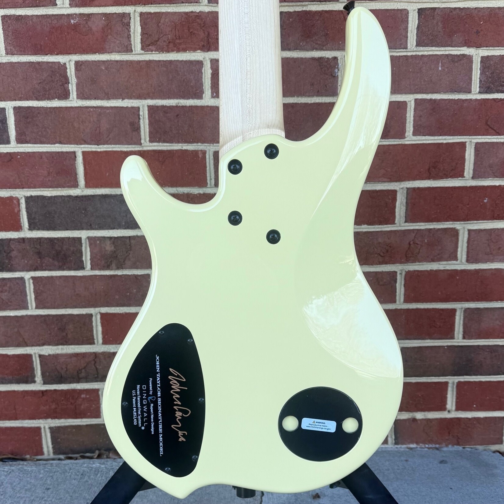 Dingwall Dingwall JT3 5-String John Taylor Signature Model, Gloss Primrose w/ Rio Stripes, Nyatoh Body, Maple Neck, Maple Fretboard, Matching Headstock, Neve Preamp, Gig Bag, SN# 16328