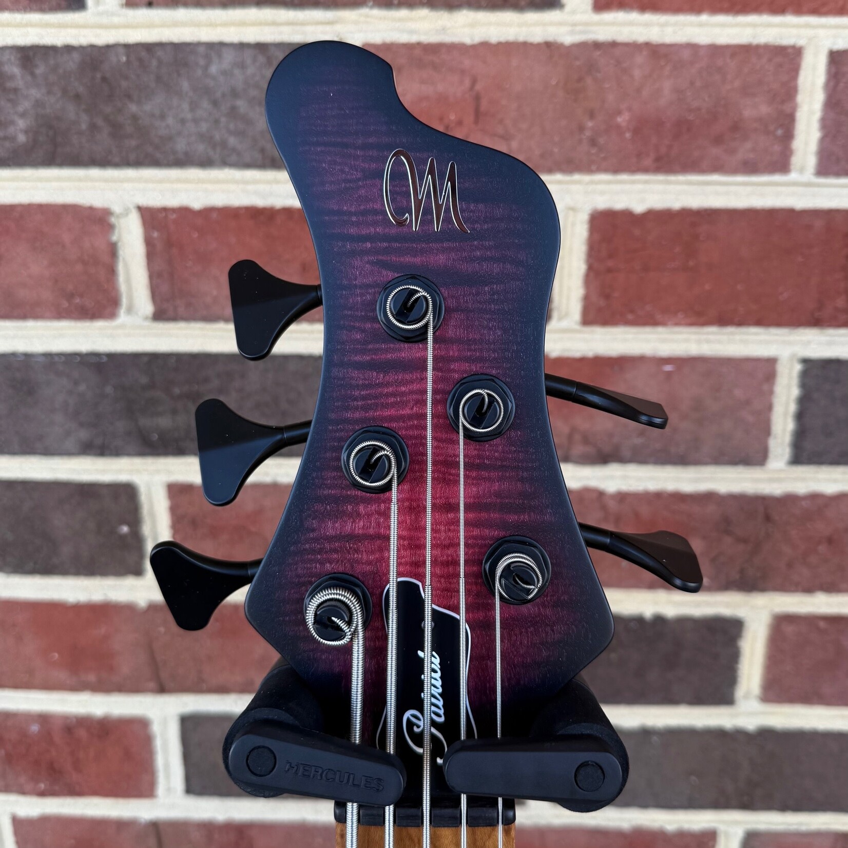 Mayones Mayones Patriot MB 5, NAMM 2025, Red to Black Burst, 4A Flame Maple Top, Mahogany Body, 3pc Maple/Wenge Neck, 4A Birdseye Maple Fretboard, Velvetrone Noble Double 5 Pickups, Musashi Nitoryu Preamp, Mayones Hybrid Case