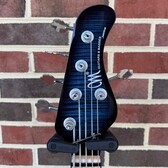 Mayones Jabba Custom 5, NAMM 2025, Trans Dirty Blue Burst Gloss