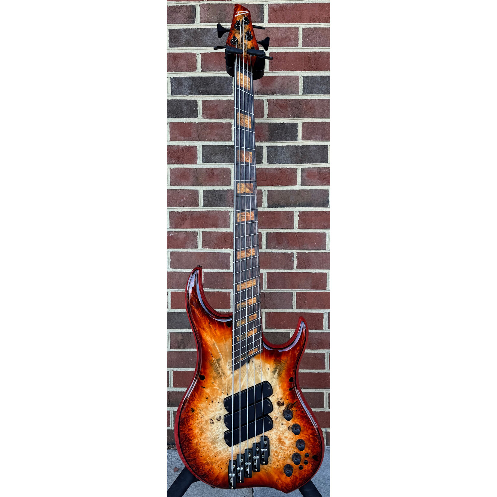 Dingwall Custom Z3 5-String, Explosion Burst, Buckeye Burl